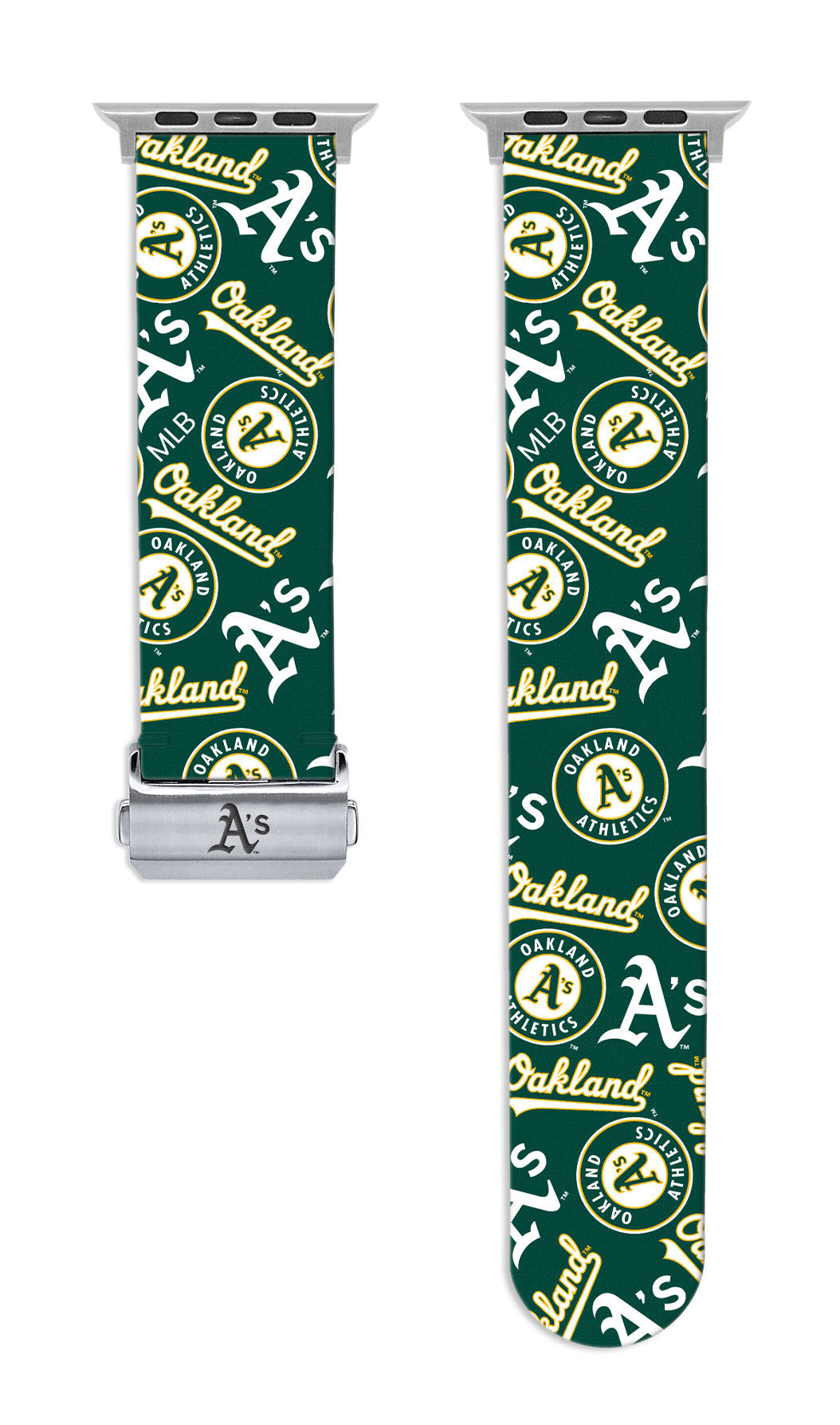 Oakland Athletics Full Print Watch Band With Engraved Buckle - Game Time