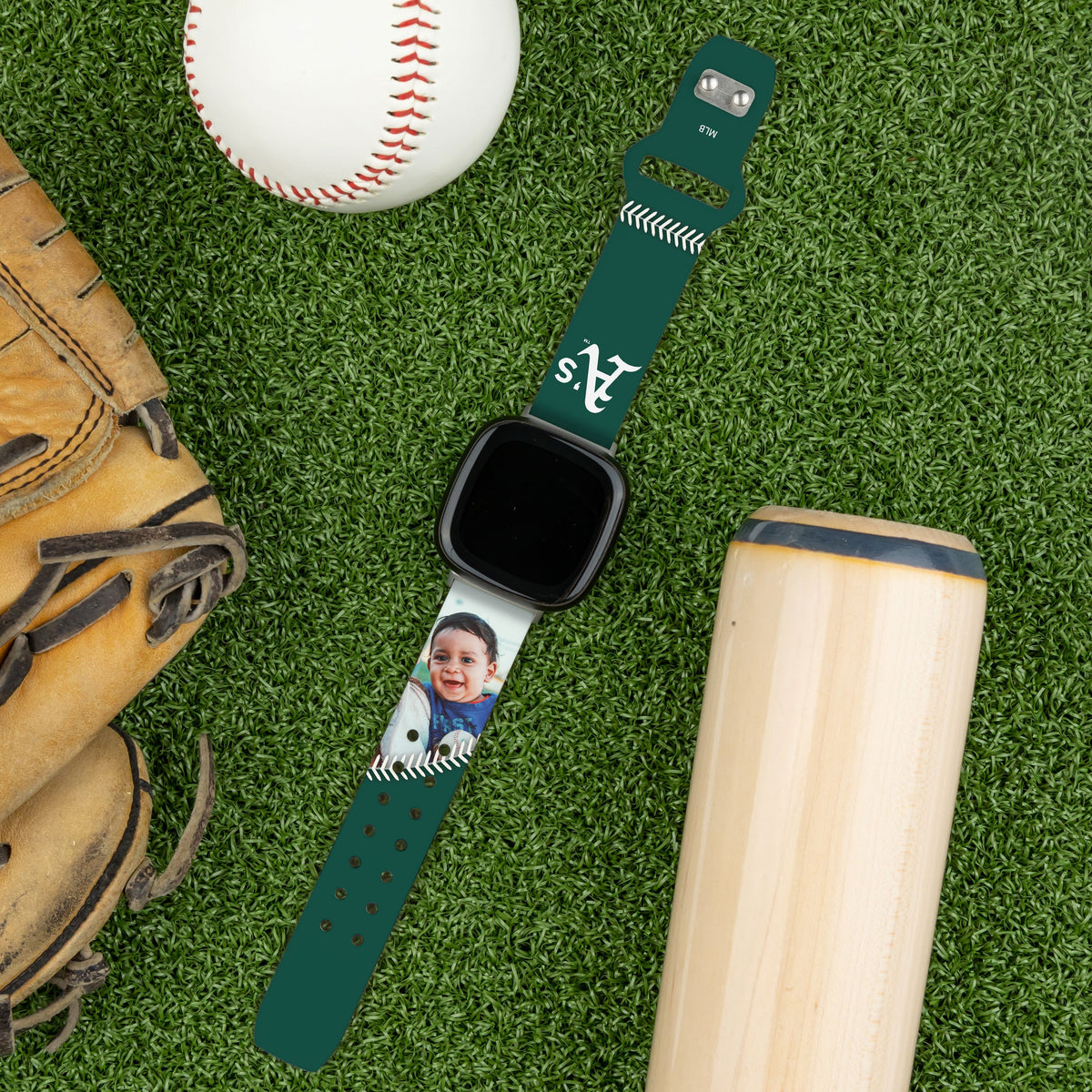 Oakland Athletics Custom Photo HD Fitbit Versa 3 &amp; Sense Band