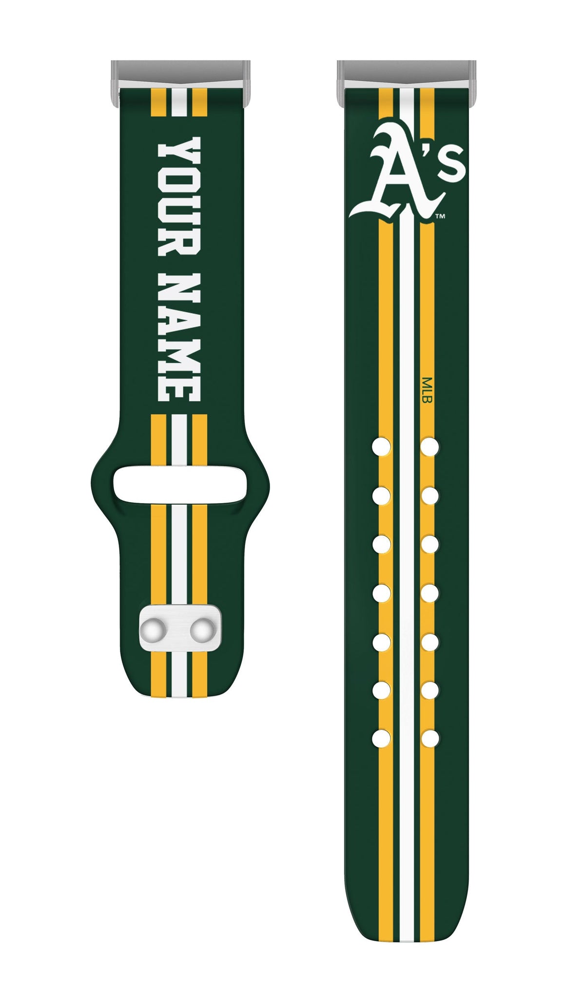 Oakland Athletics Custom Name HD Fitbit Versa 3 and Sense Watch Band