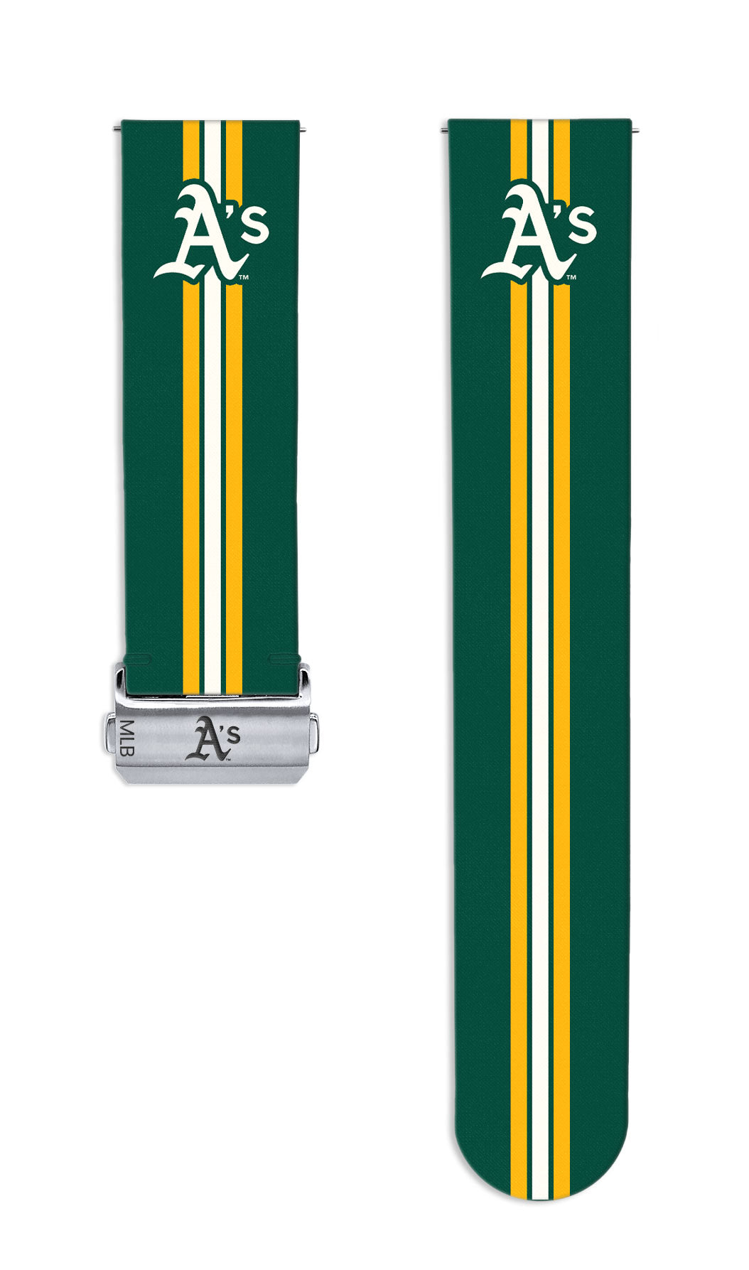 Oakland Athletics Full Print Quick Change Watch Band With Engraved Buckle - Game Time