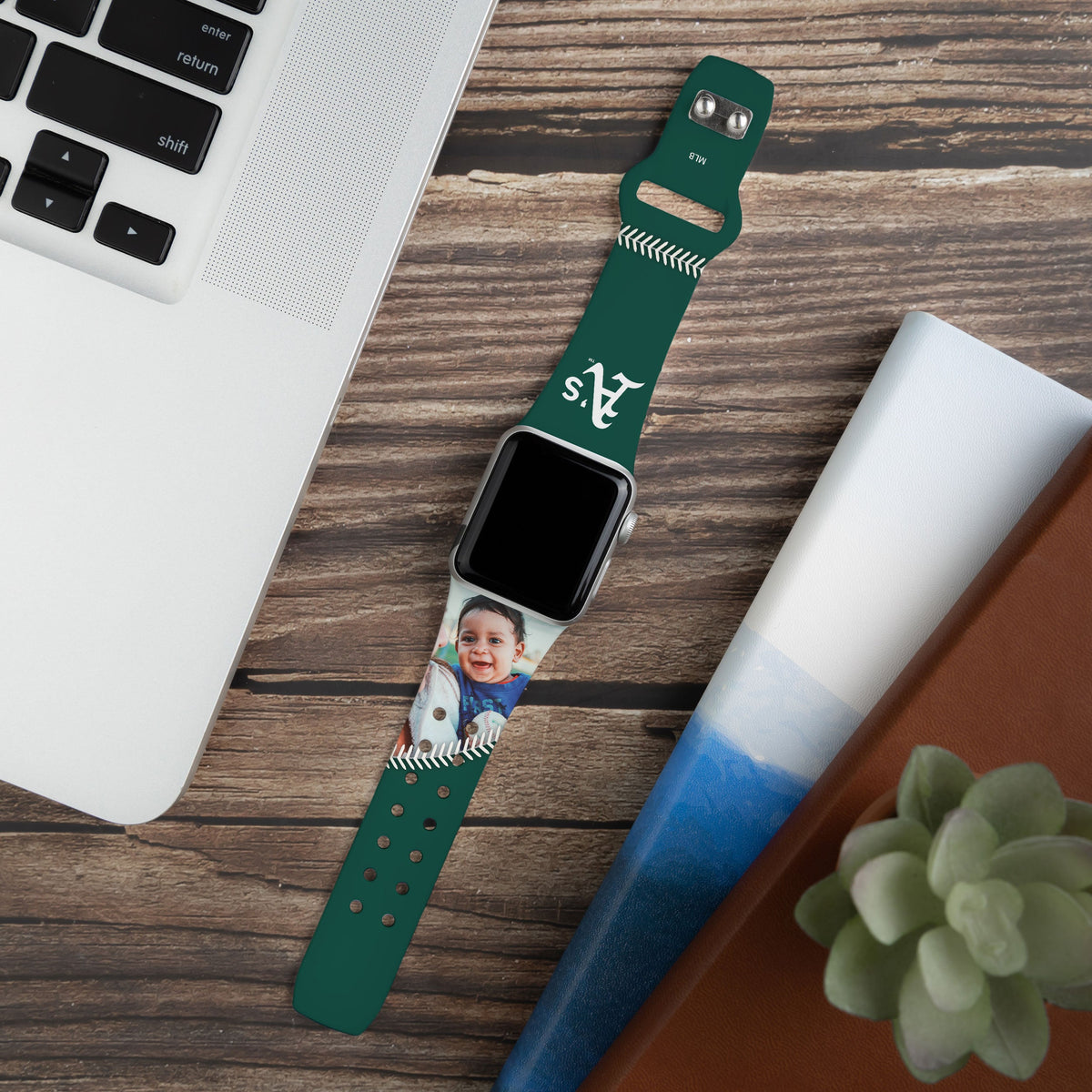 Oakland Athletics Custom Photo HD Apple Watch Band