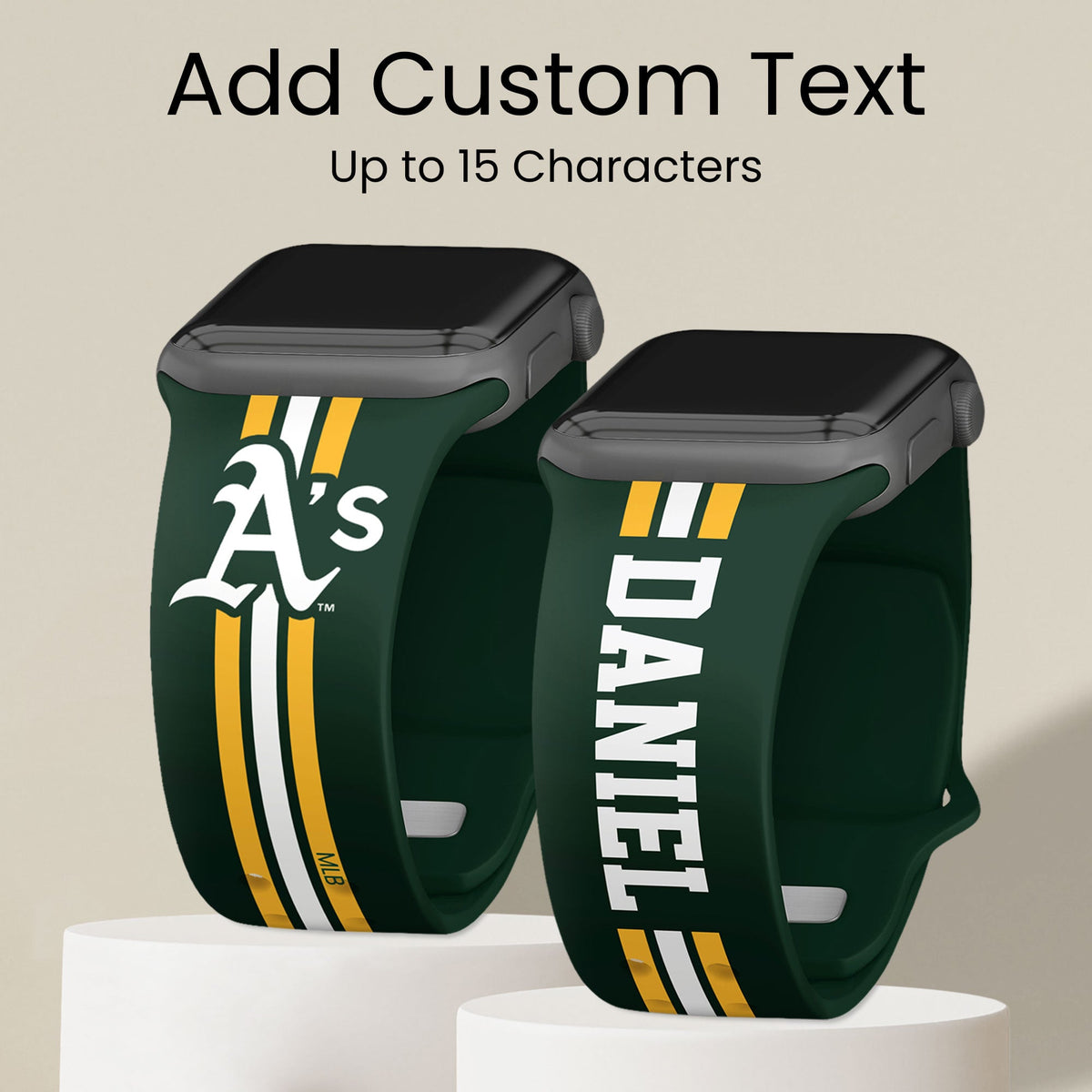 Oakland Athletics Custom Name HD Apple Watch Band