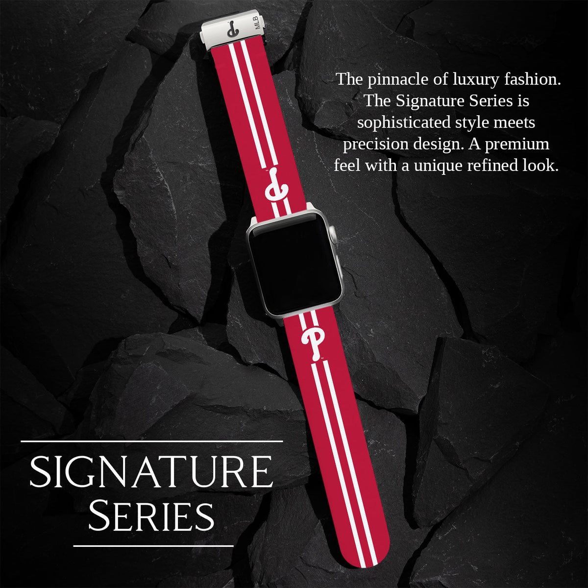 Game Time Philadelphia Phillies Signature Series Apple Watch Band With Engraved Buckle