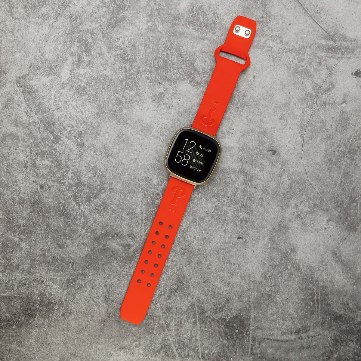 Game Time Philadelphia Phillies Engraved Silicone Sport Fitbit Watch Band