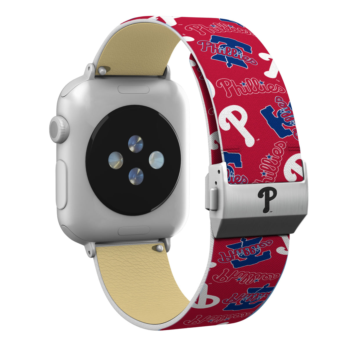 Philadelphia Phillies Full Print Watch Band With Engraved Buckle - Game Time