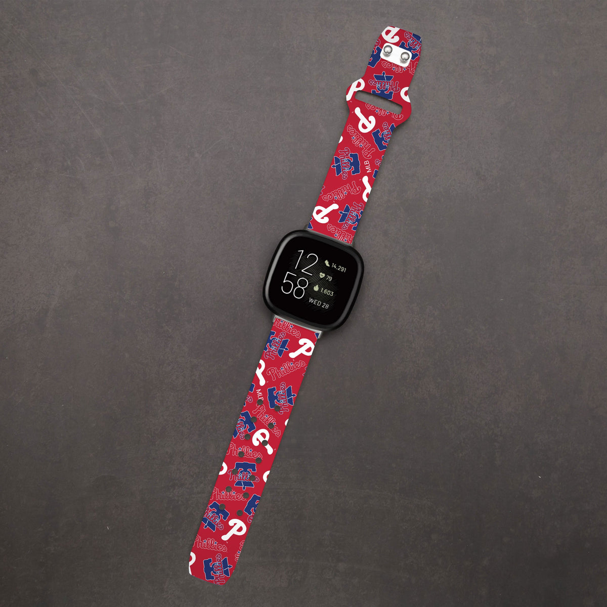 Philadelphia Phillies HD Fitbit Versa 3 and Sense Watch Band