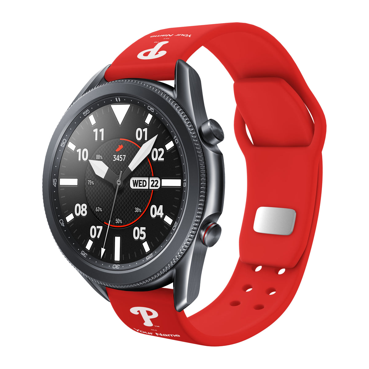 Philadelphia Phillies HD Custom Name Watch Band Compatible with Samsung Galaxy Watch and more