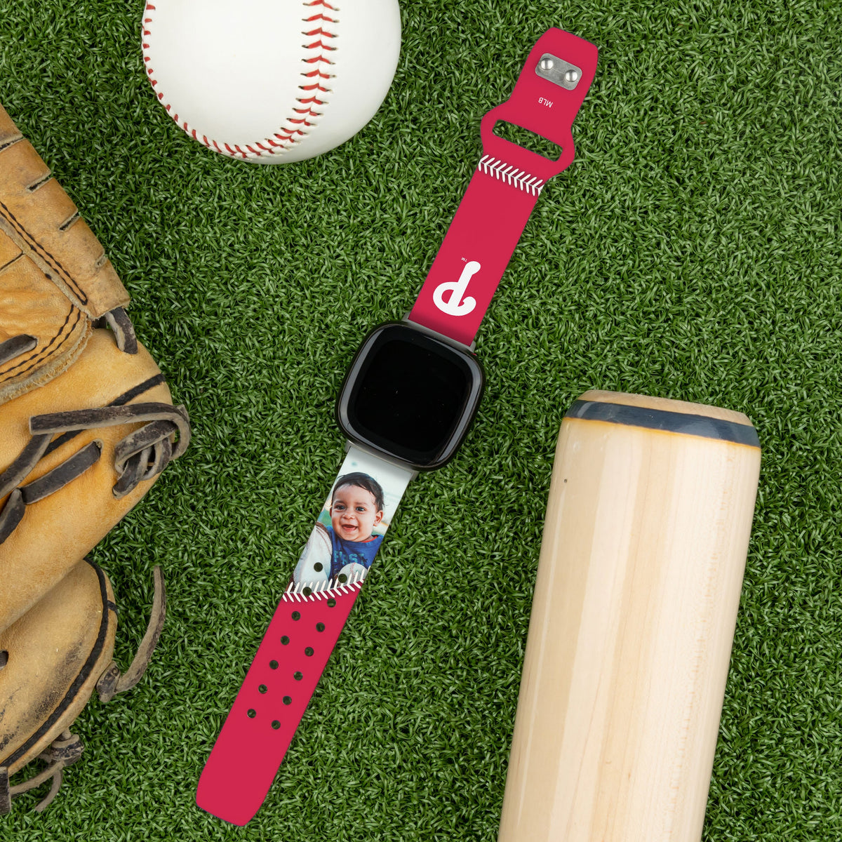 Philadelphia Phillies Custom Photo HD Fitbit Versa 3 &amp; Sense Band
