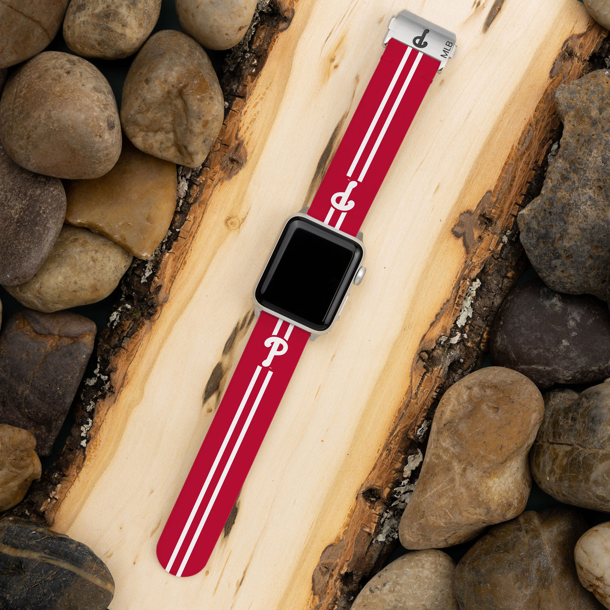 Game Time Philadelphia Phillies Signature Series Apple Watch Band With Engraved Buckle