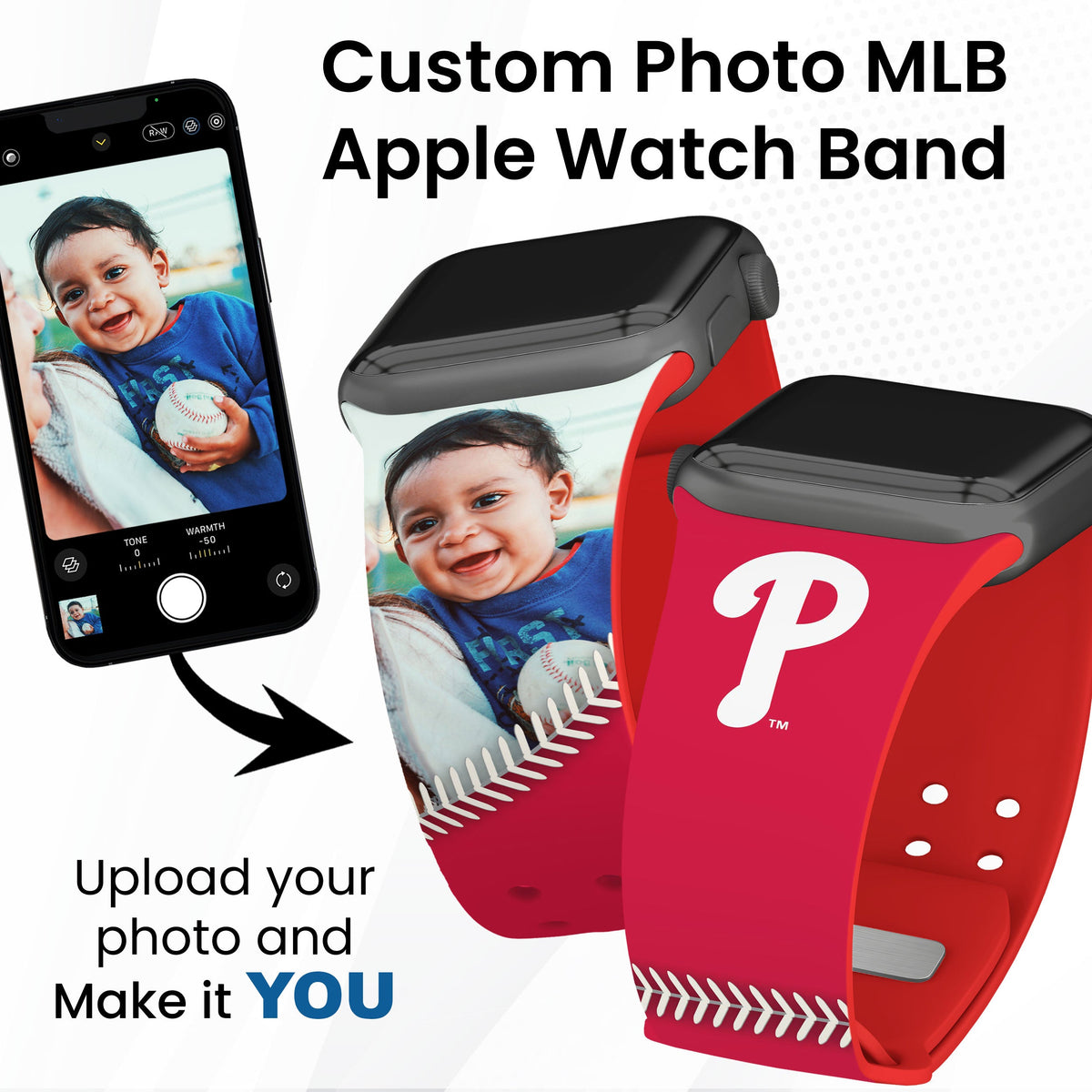 Philadelphia Phillies Custom Photo HD Apple Watch Band