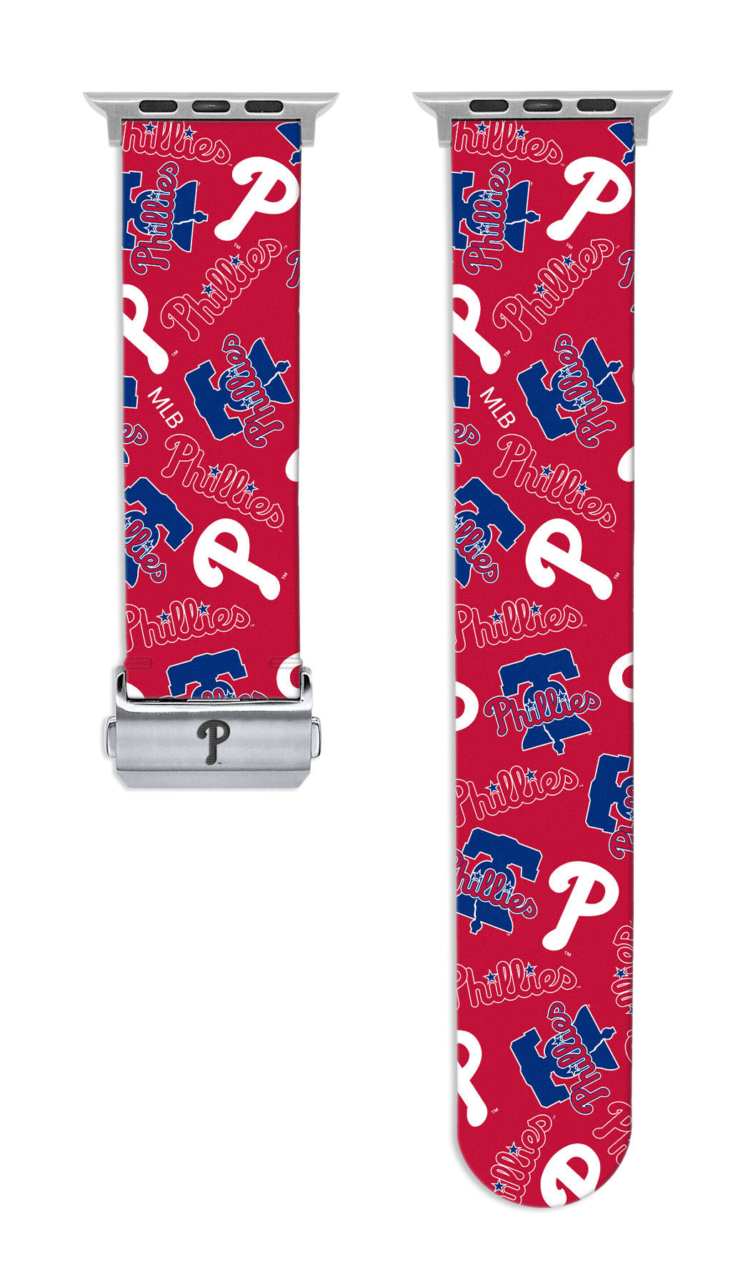 Philadelphia Phillies Full Print Watch Band With Engraved Buckle - Game Time