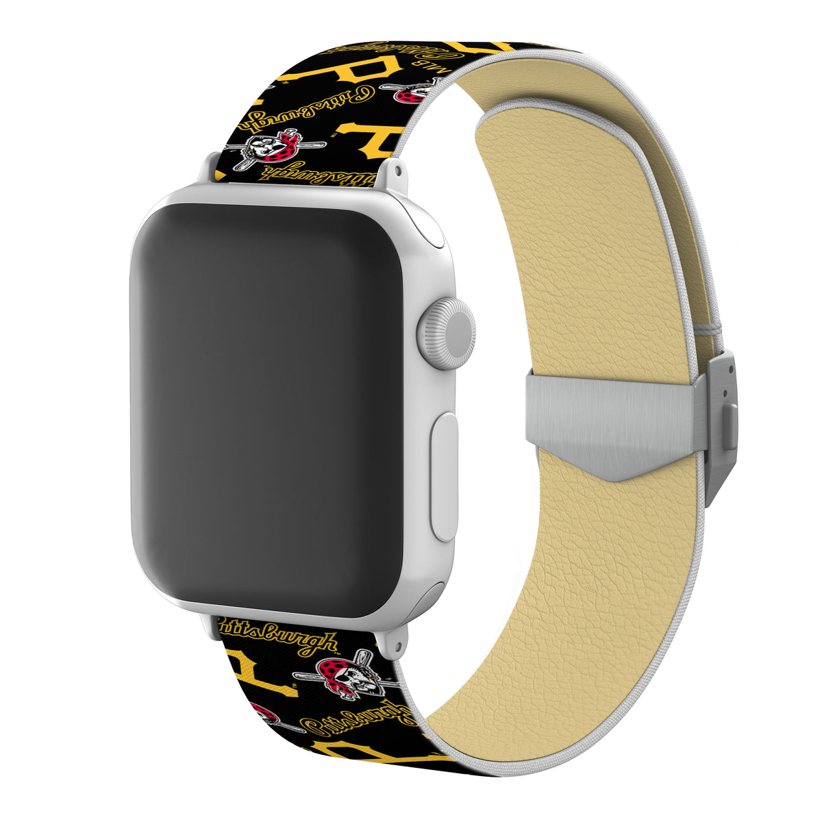Pittsburgh Pirates Full Print Watch Band With Engraved Buckle - Game Time