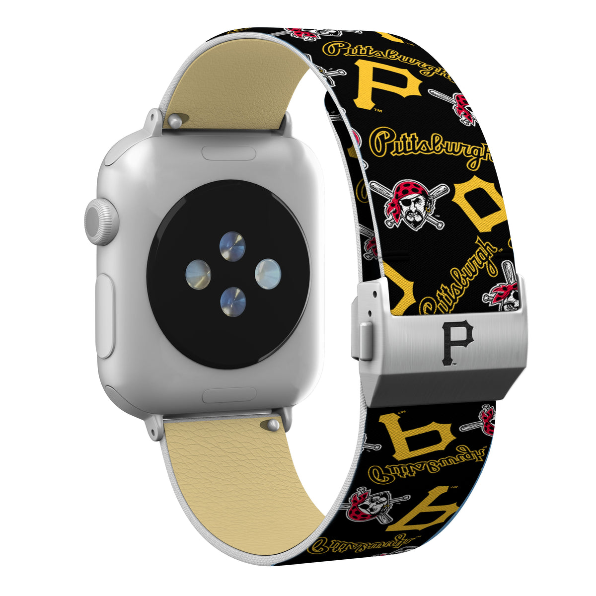 Pittsburgh Pirates Full Print Watch Band With Engraved Buckle - Game Time