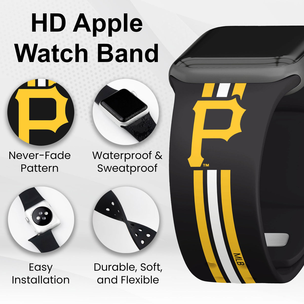 Pittsburgh Pirates HD Apple Watch Band