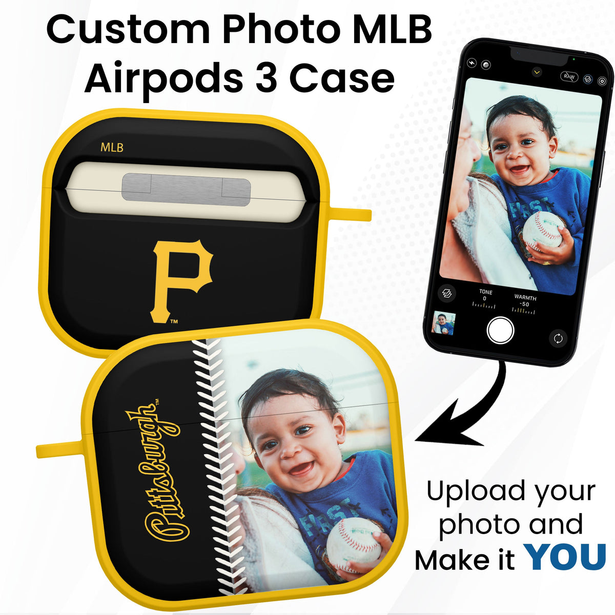 Pittsburgh Pirates Custom Photo HDX Apple AirPods Gen 3 Case Cover