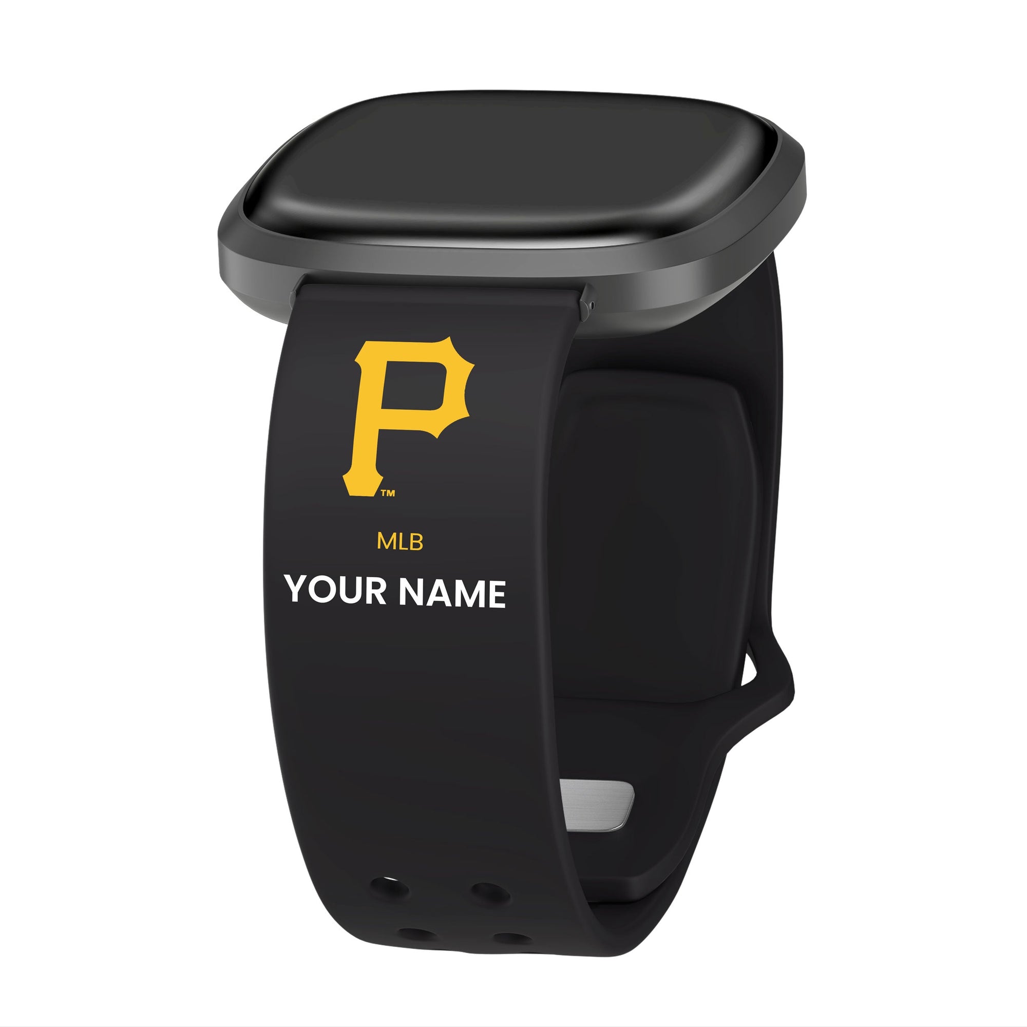 Pittsburgh Pirates HD Custom Name Watch Band Compatible with Fitbit Versa 3 and Sense