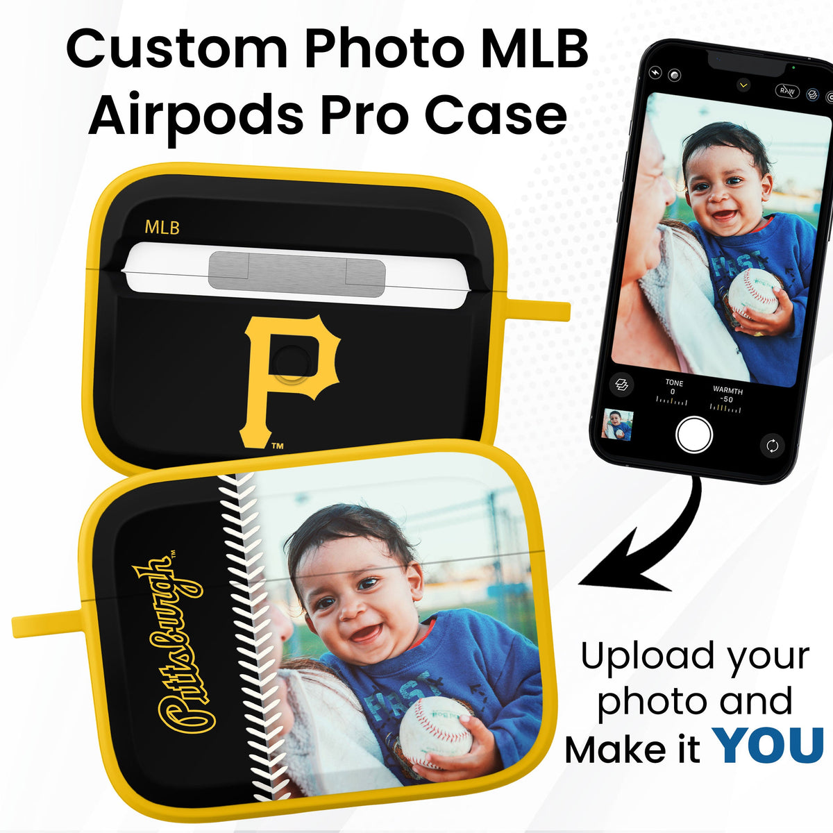 Pittsburgh Pirates Custom Photo HDX Apple AirPods Pro Case Cover