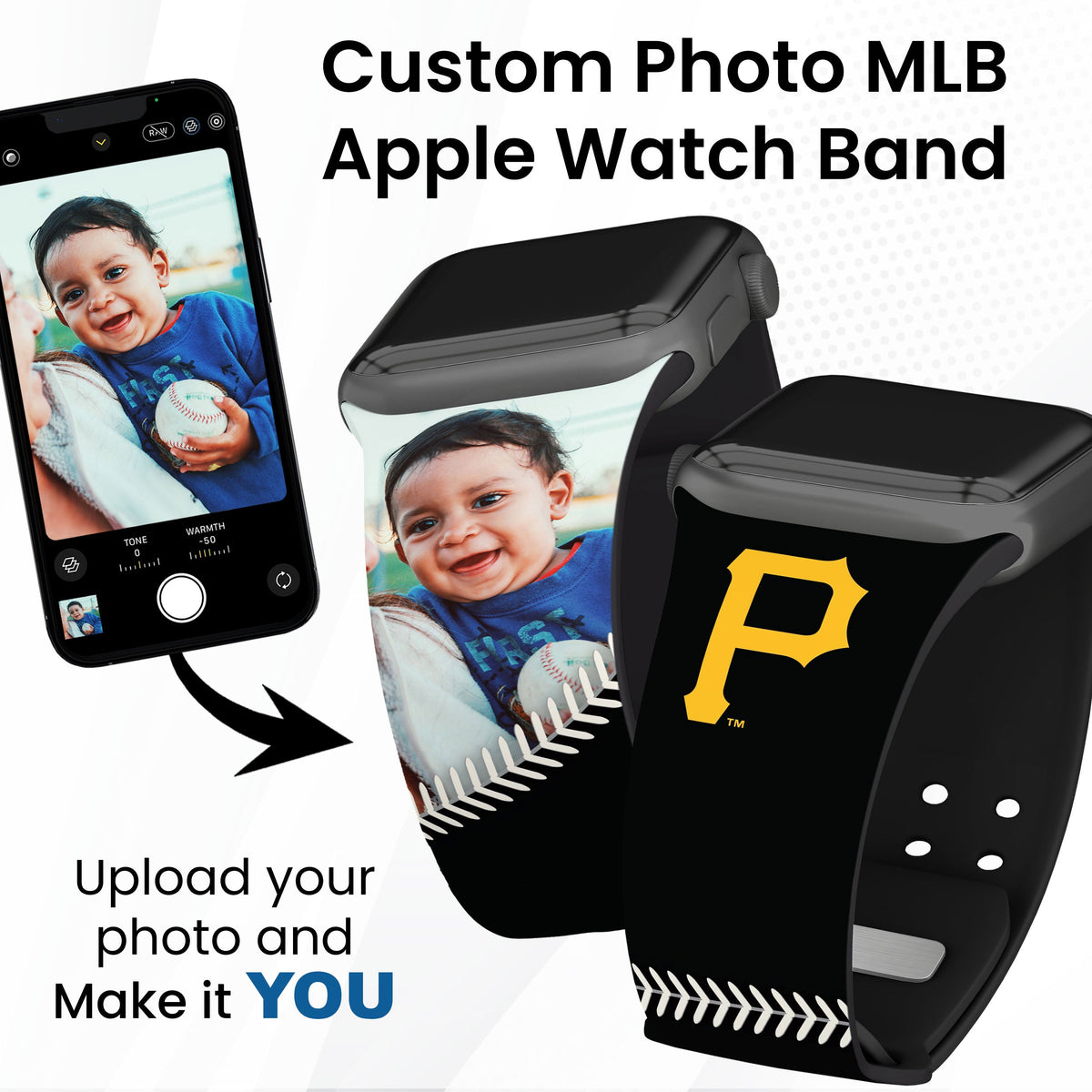 Pittsburgh Pirates Custom Photo HD Apple Watch Band