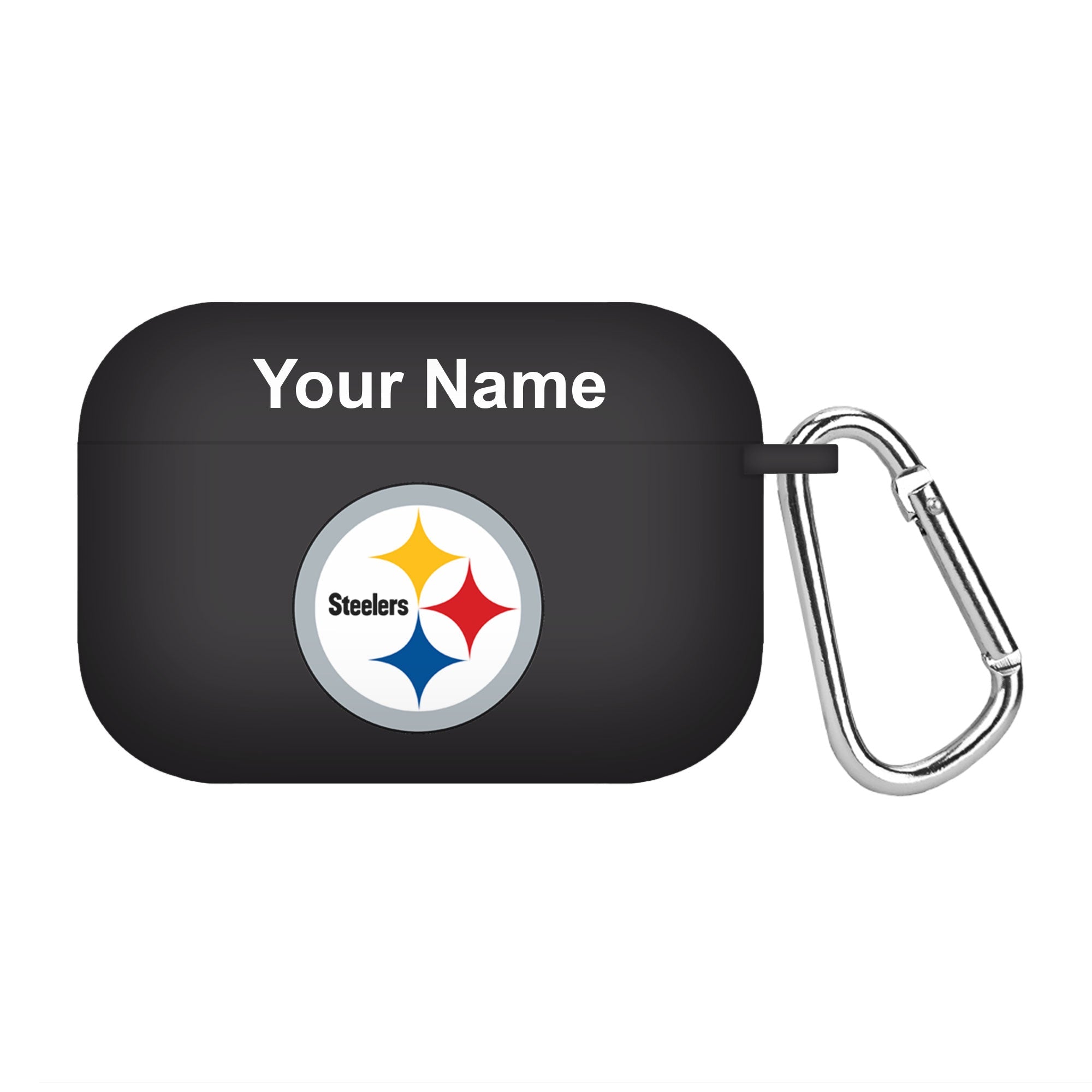 Pittsburgh Steelers Custom Name HD Apple AirPods Pro Case Cover (Black)