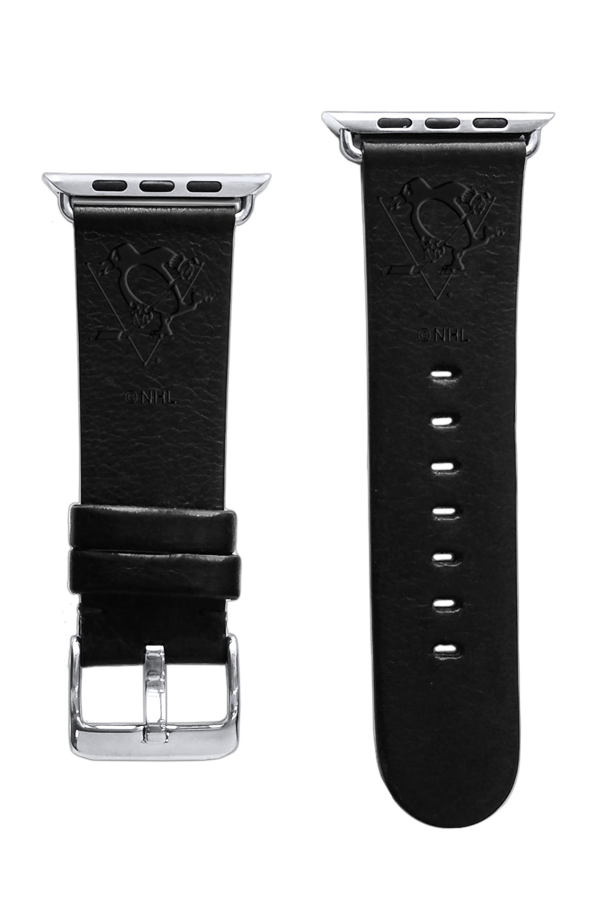 Pittsburgh Penguins Leather Apple Watch Band - Game Time Bands