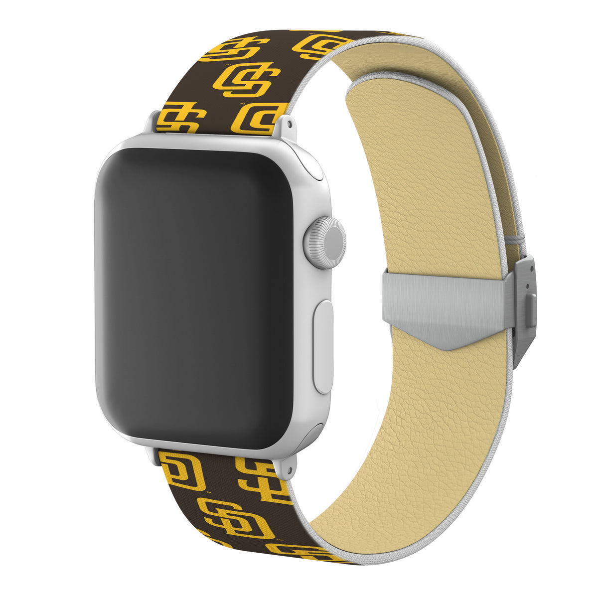 San Diego Padres Full Print Watch Band With Engraved Buckle - Game Time