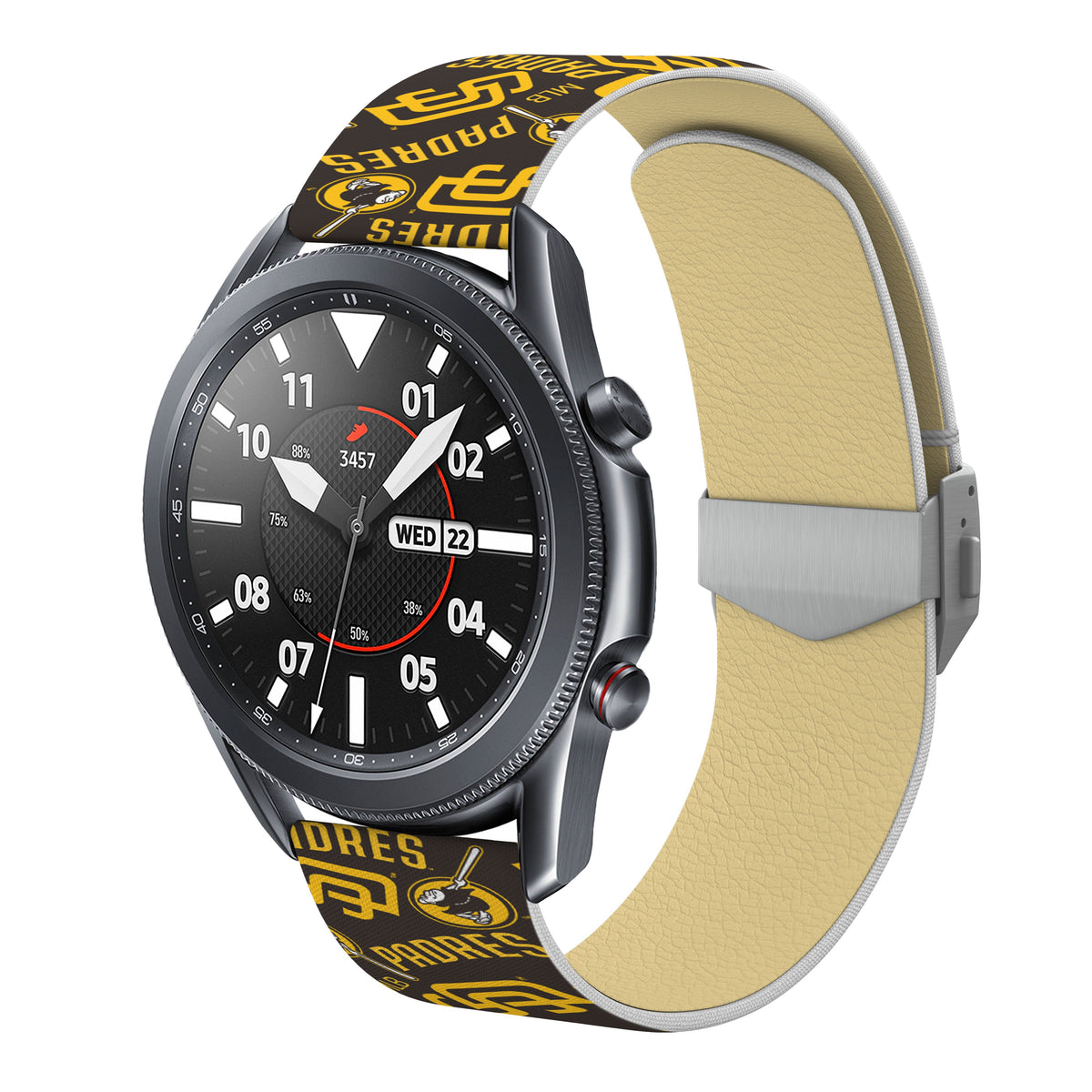 San Diego Padres Full Print Quick Change Watch Band With Engraved Buckle - Game Time