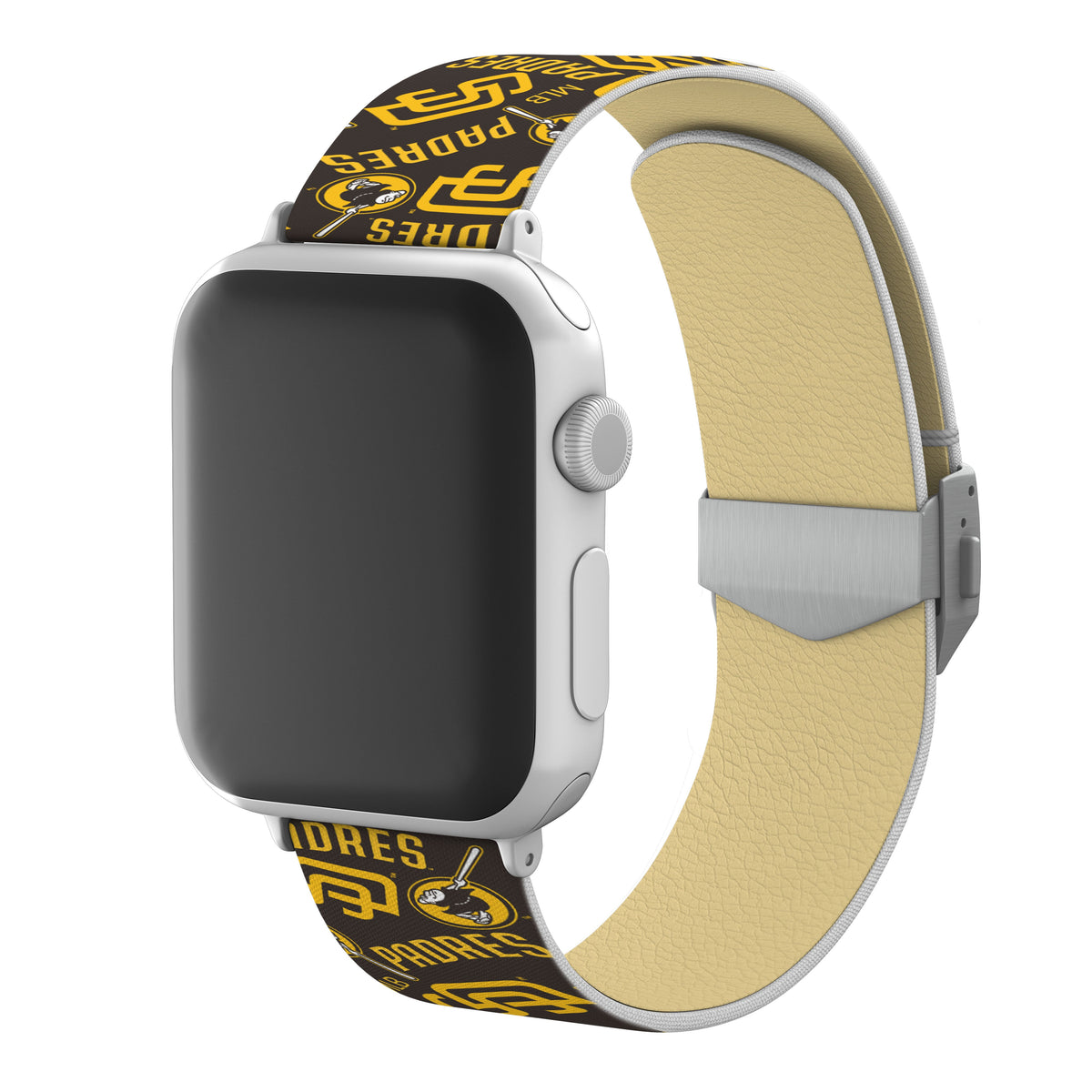 San Diego Padres Full Print Watch Band With Engraved Buckle - Game Time
