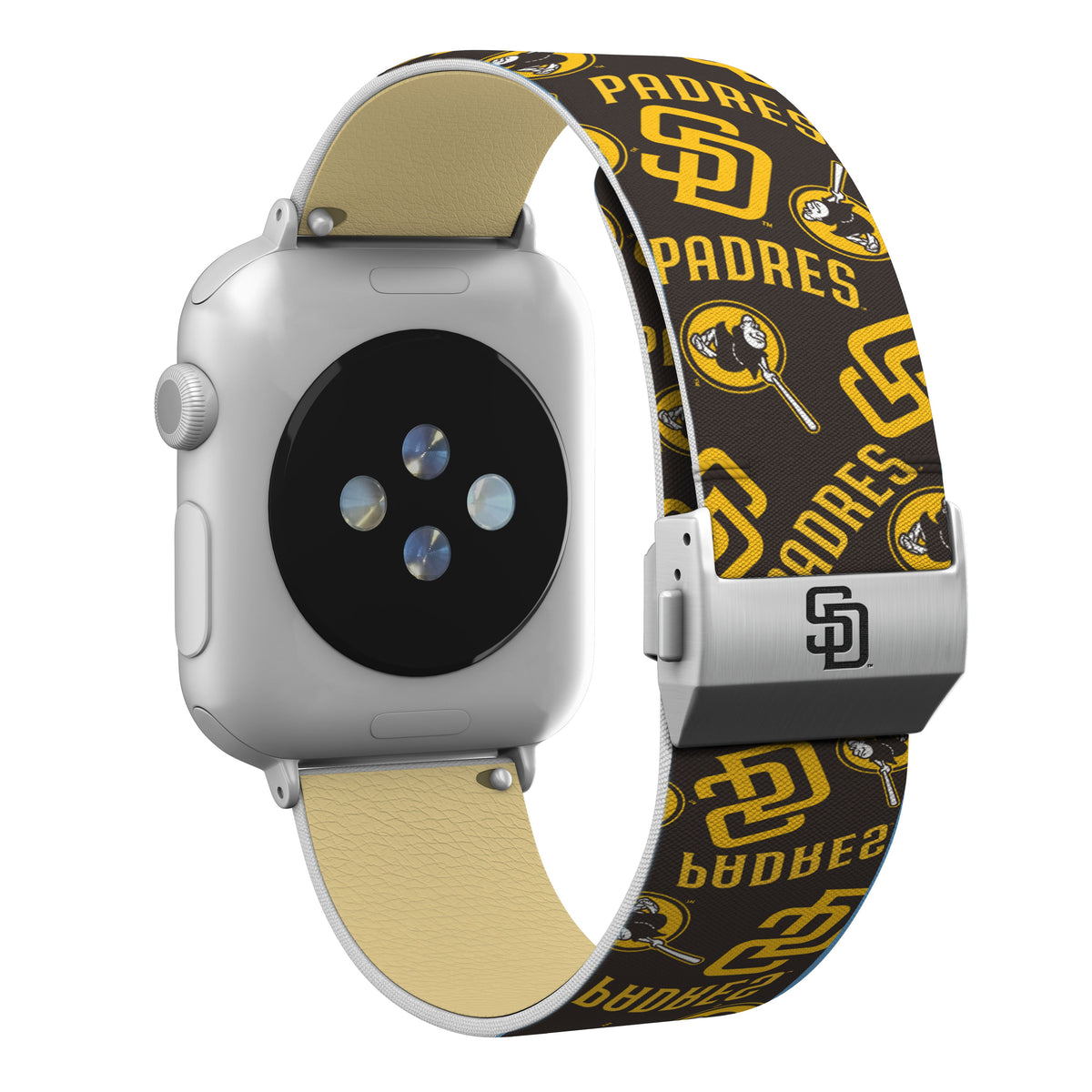 San Diego Padres Full Print Watch Band With Engraved Buckle - Game Time