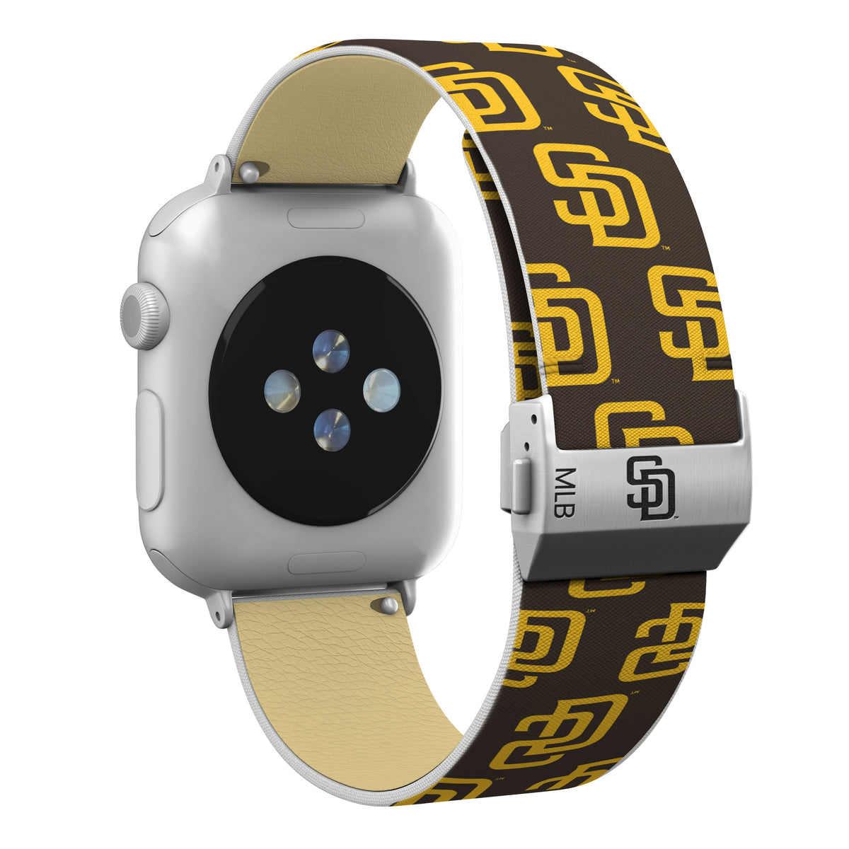 San Diego Padres Full Print Watch Band With Engraved Buckle - Game Time