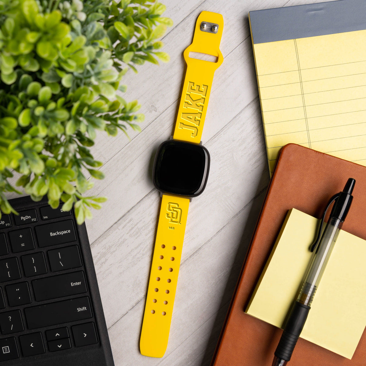 San Diego Padres Custom Engraved Fitbit Versa 3 and Sense Watch Band