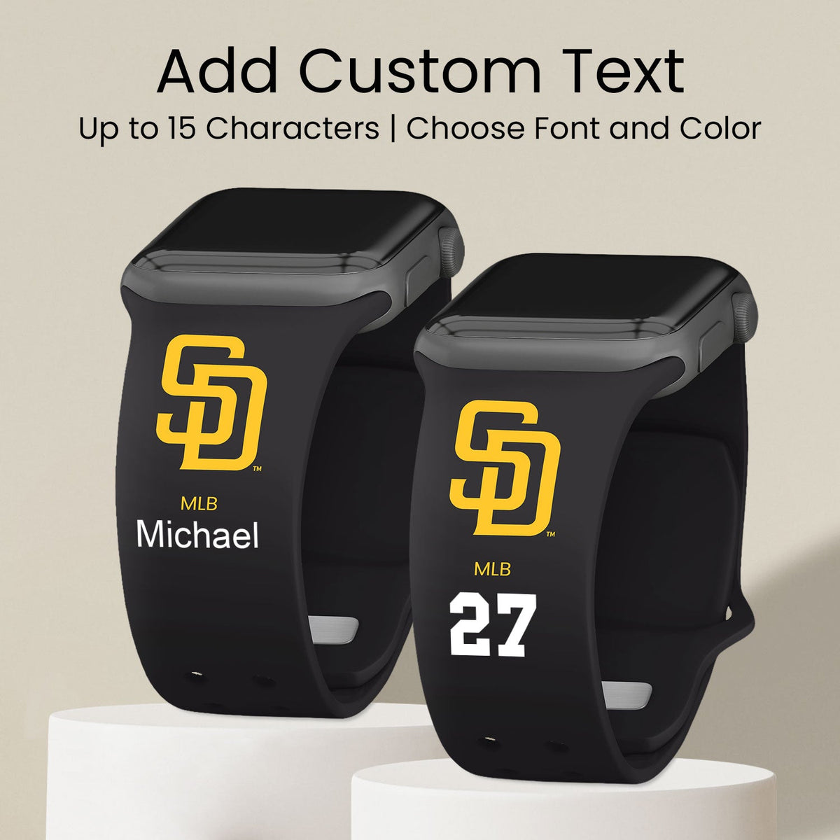 San Diego Padres HD Custom Name Apple Watch Band