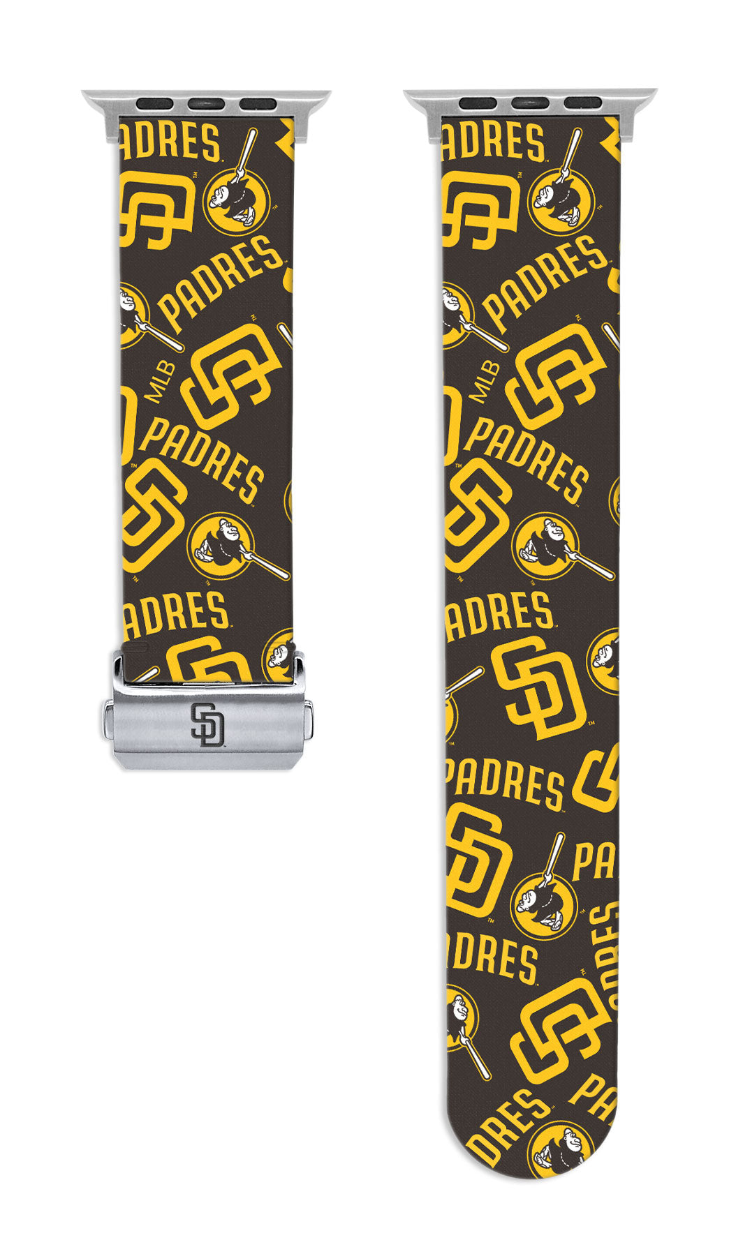 San Diego Padres Full Print Watch Band With Engraved Buckle - Game Time
