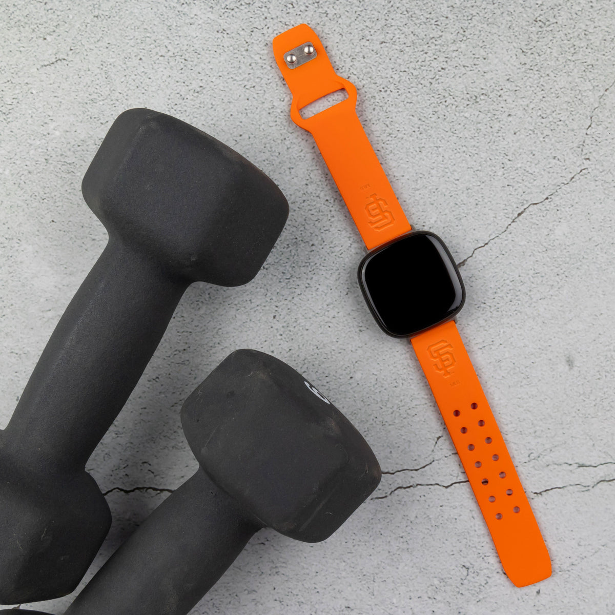 San Francisco Giants Fitbit Engraved Silicone Watch Band