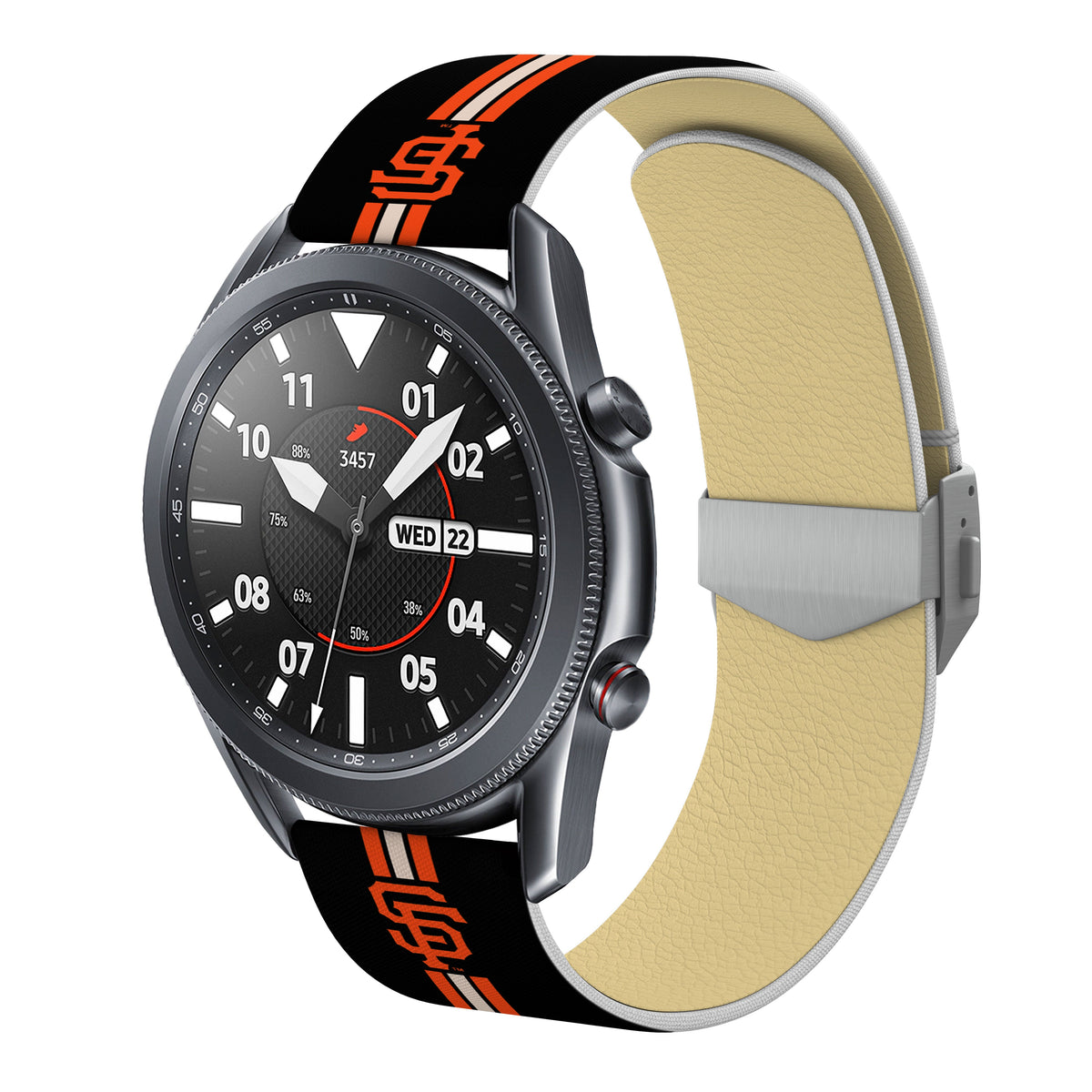 San Francisco Giants Full Print Quick Change Watch Band With Engraved Buckle - Game Time