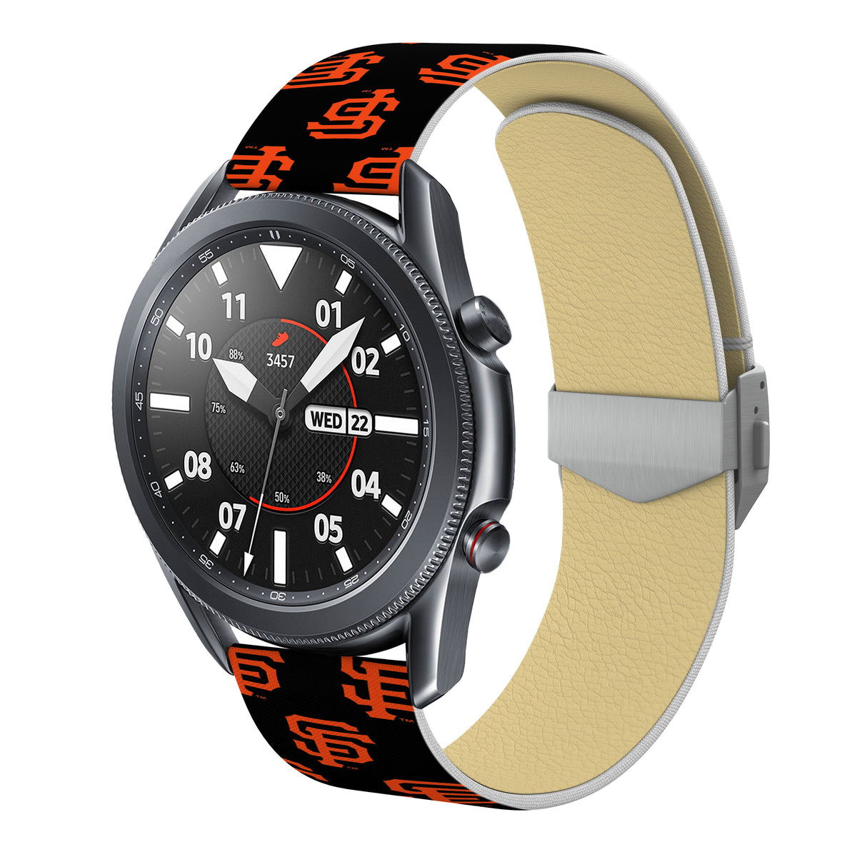 San Francisco Giants Full Print Quick Change Watch Band With Engraved Buckle - Game Time