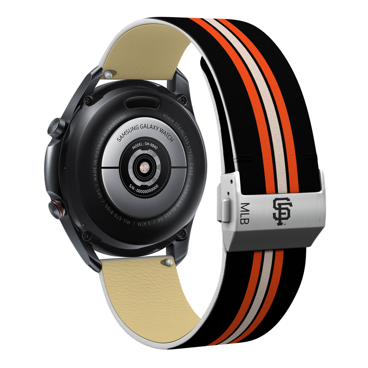 San Francisco Giants Full Print Quick Change Watch Band With Engraved Buckle - Game Time