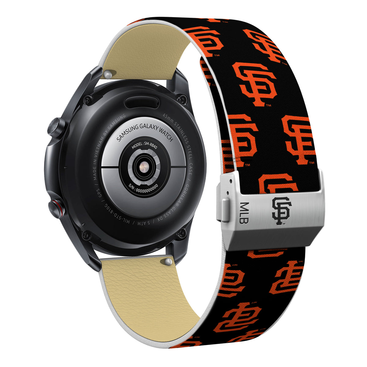 San Francisco Giants Full Print Quick Change Watch Band With Engraved Buckle - Game Time