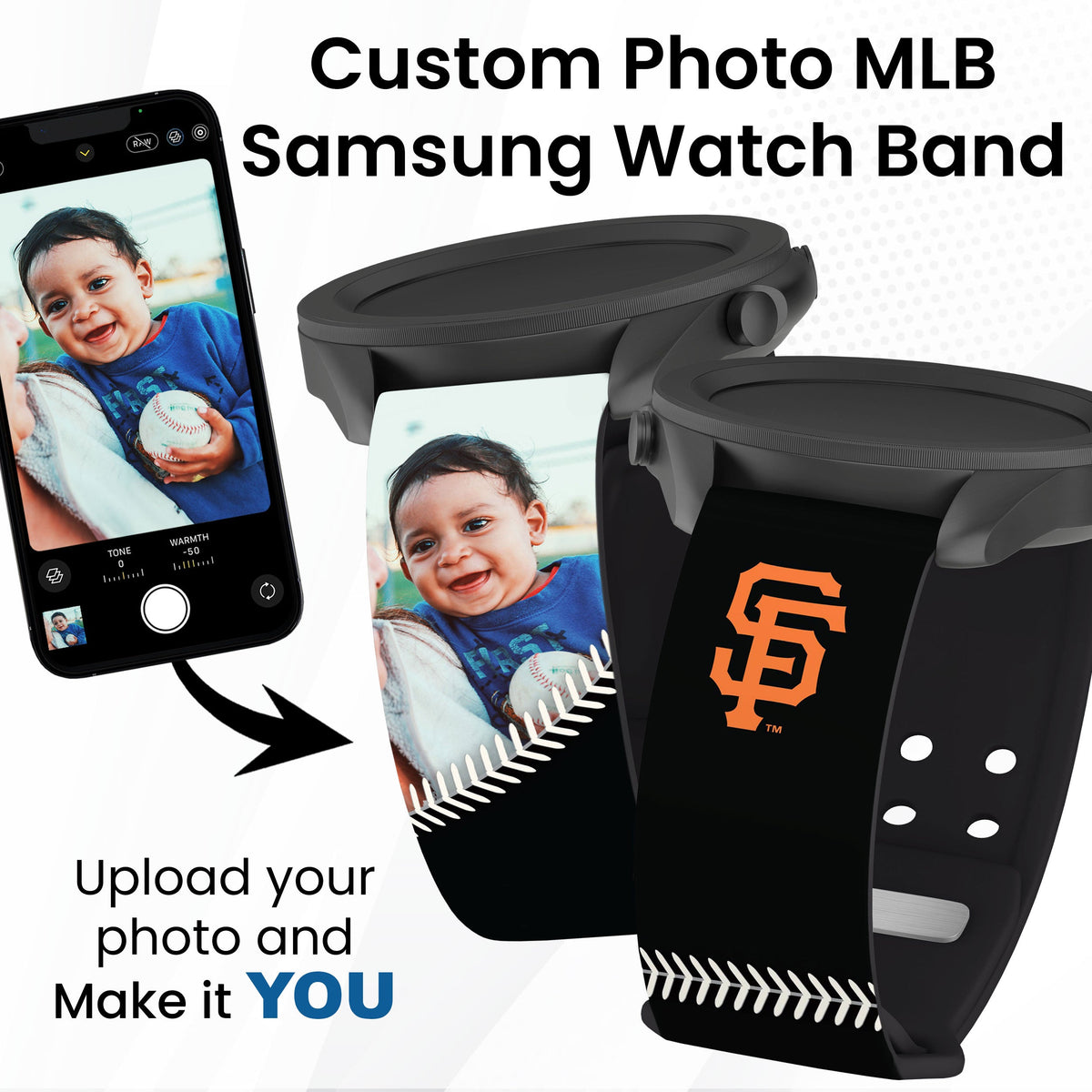 San Francisco Giants Custom Photo HD Samsung Galaxy Watch Band