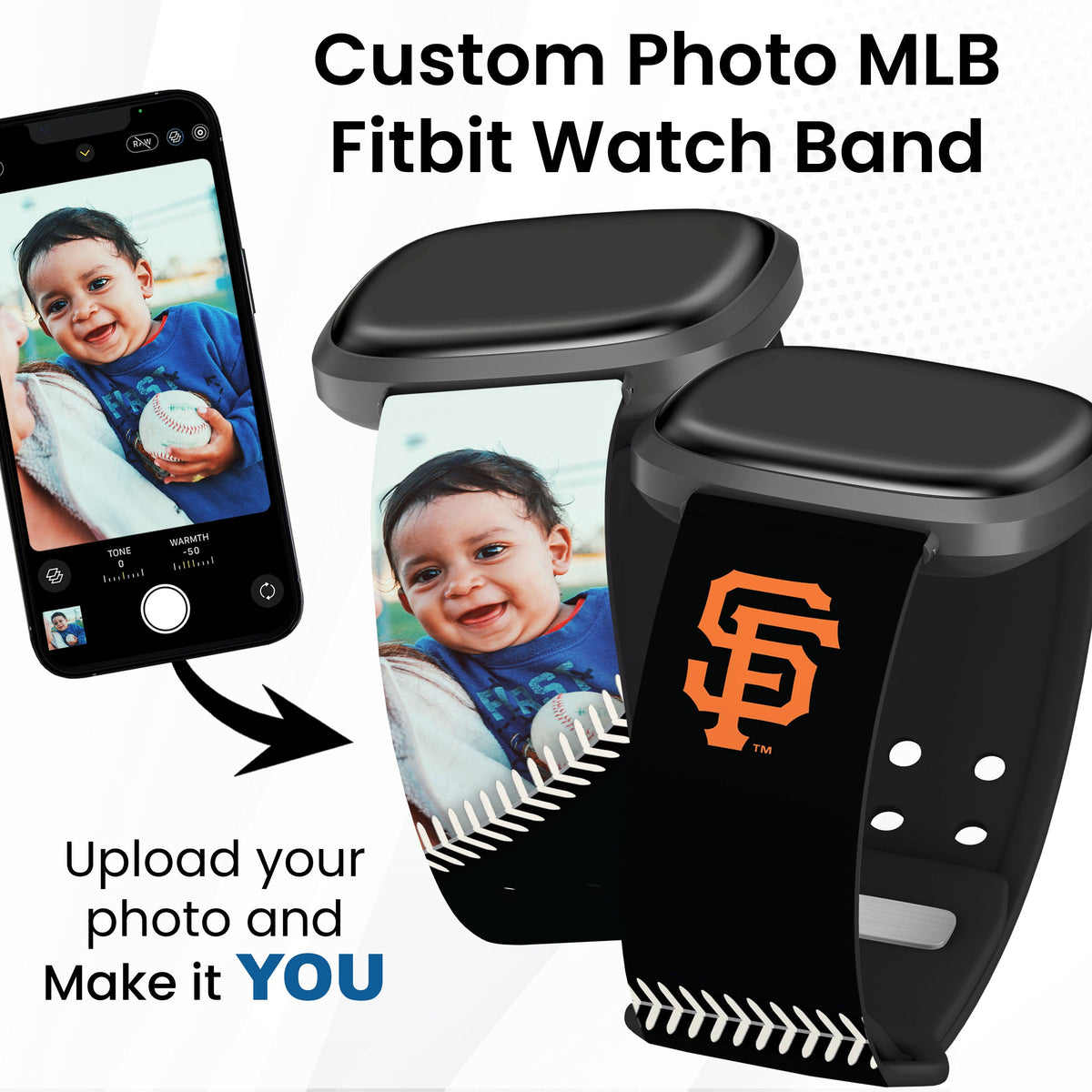 San Francisco Giants Custom Photo HD Fitbit Versa 3 &amp; Sense Band