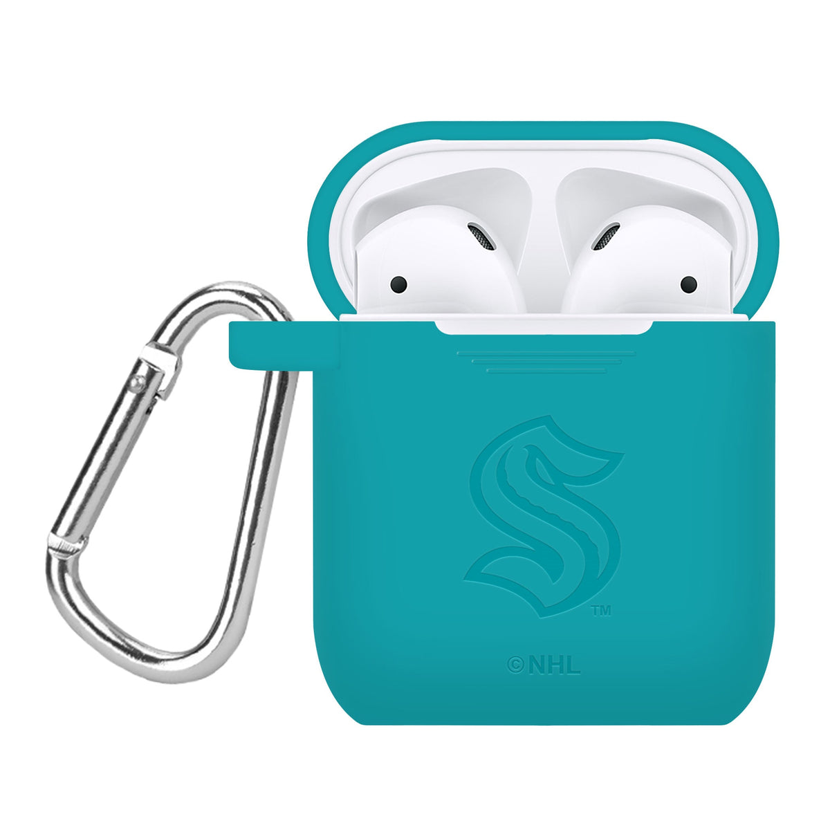 Game Time Seattle Krakens Airpods Engraved Silicone Case Cover