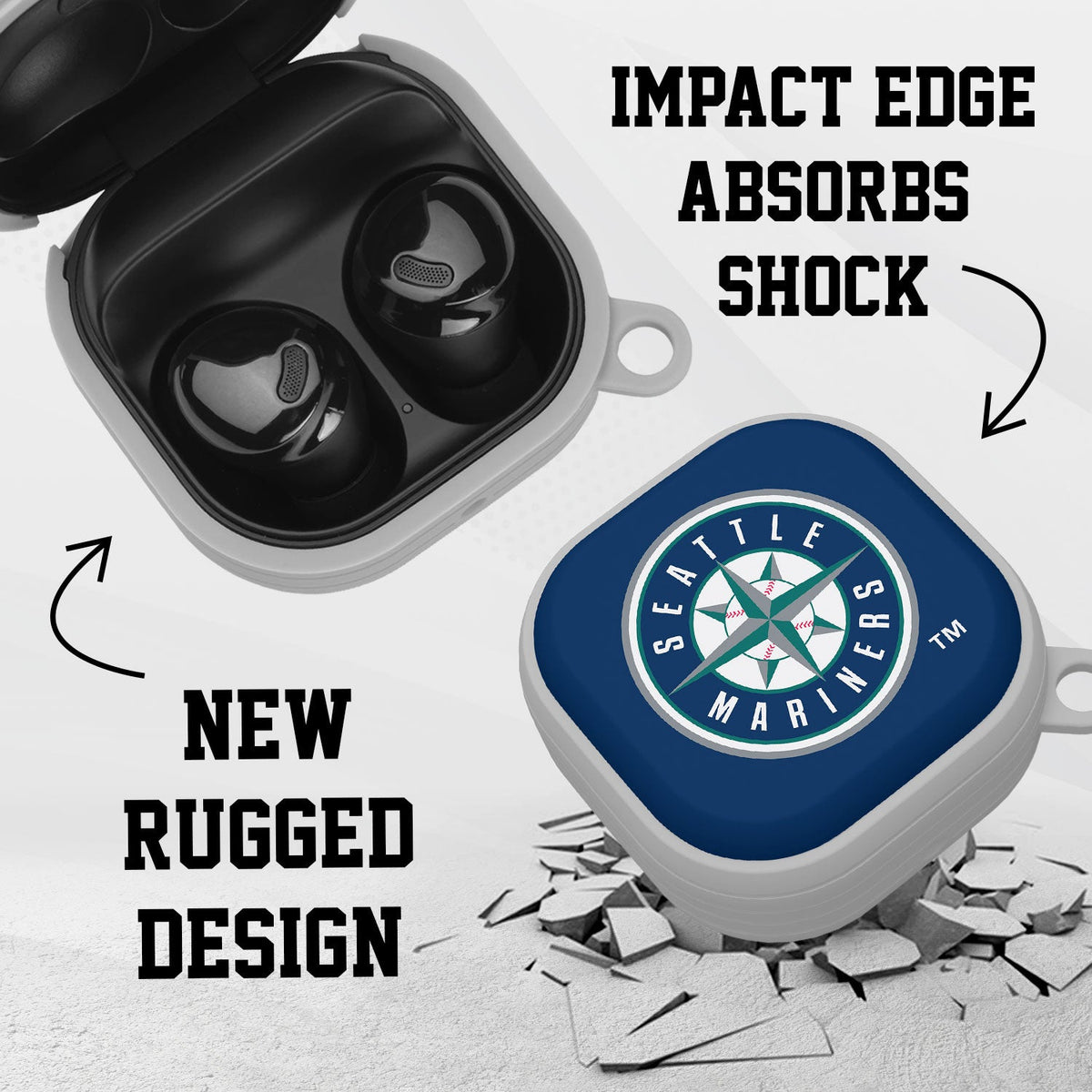 Seattle Mariners HDX Samsung Galaxy Buds Pro Case Cover