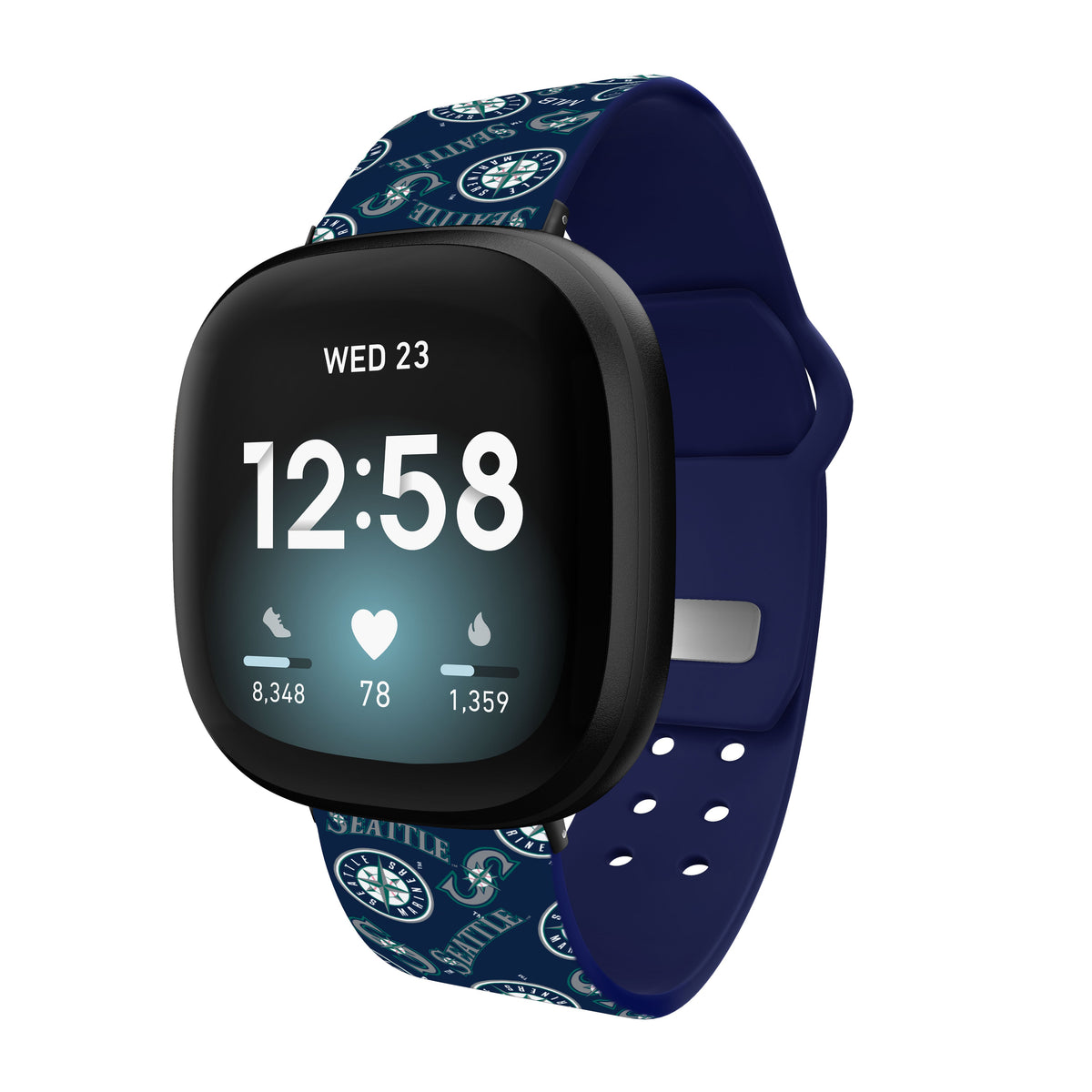 Seattle Mariners HD Fitbit Versa 3 and Sense Watch Band