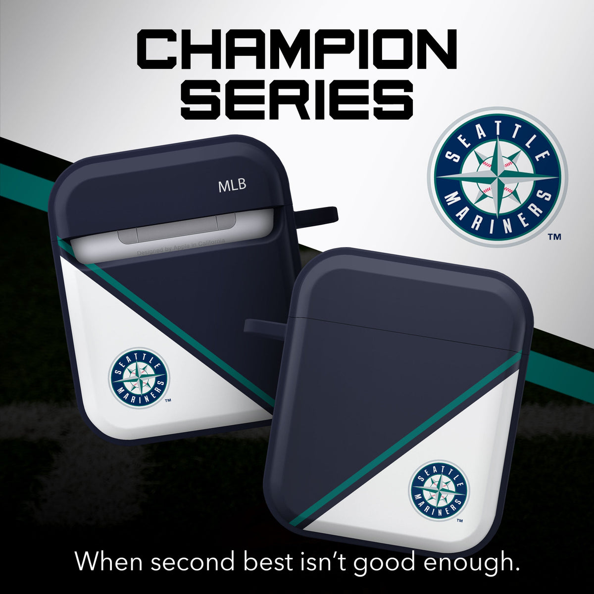 Seattle Mariners HDX Champion Series Apple AirPods Gen 1 &amp; 2 Case Cover