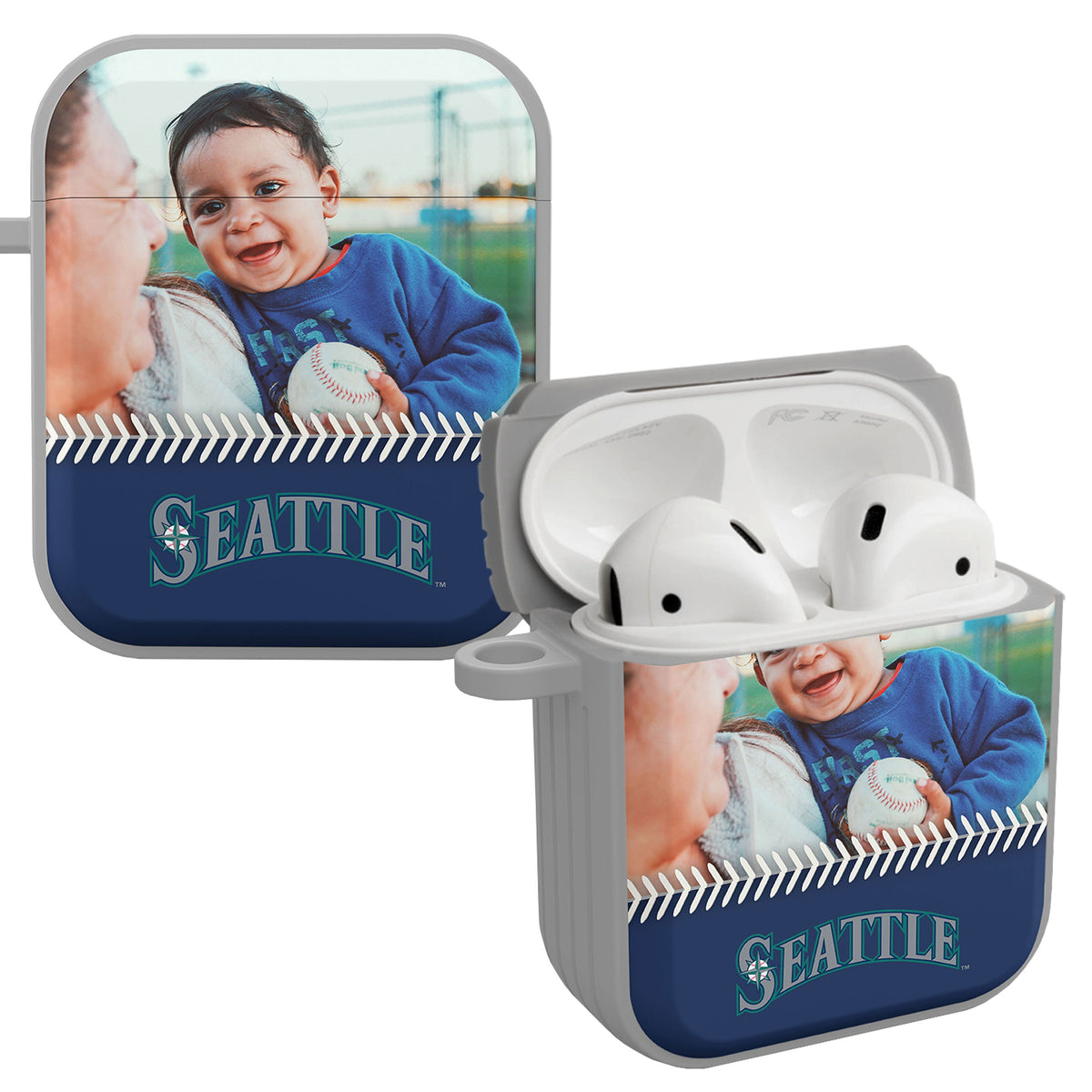 Seattle Mariners Custom Photo HDX Apple AirPods Gen 1 &amp; 2 Case Cover