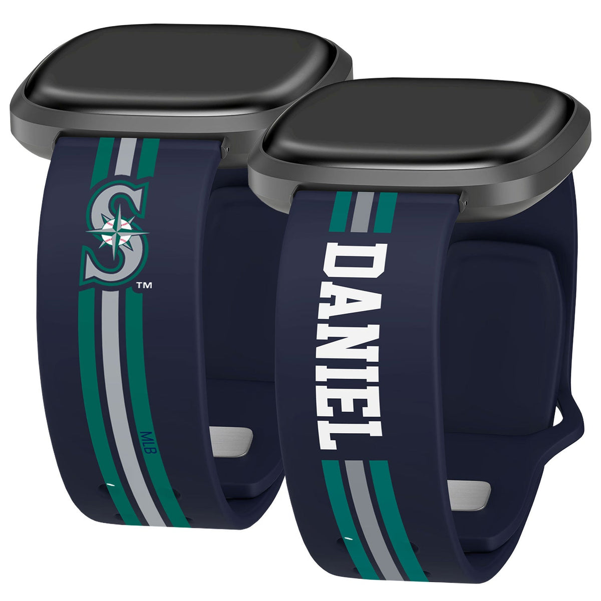 Seattle Mariners Custom Name HD Fitbit Versa 3 and Sense Watch Band