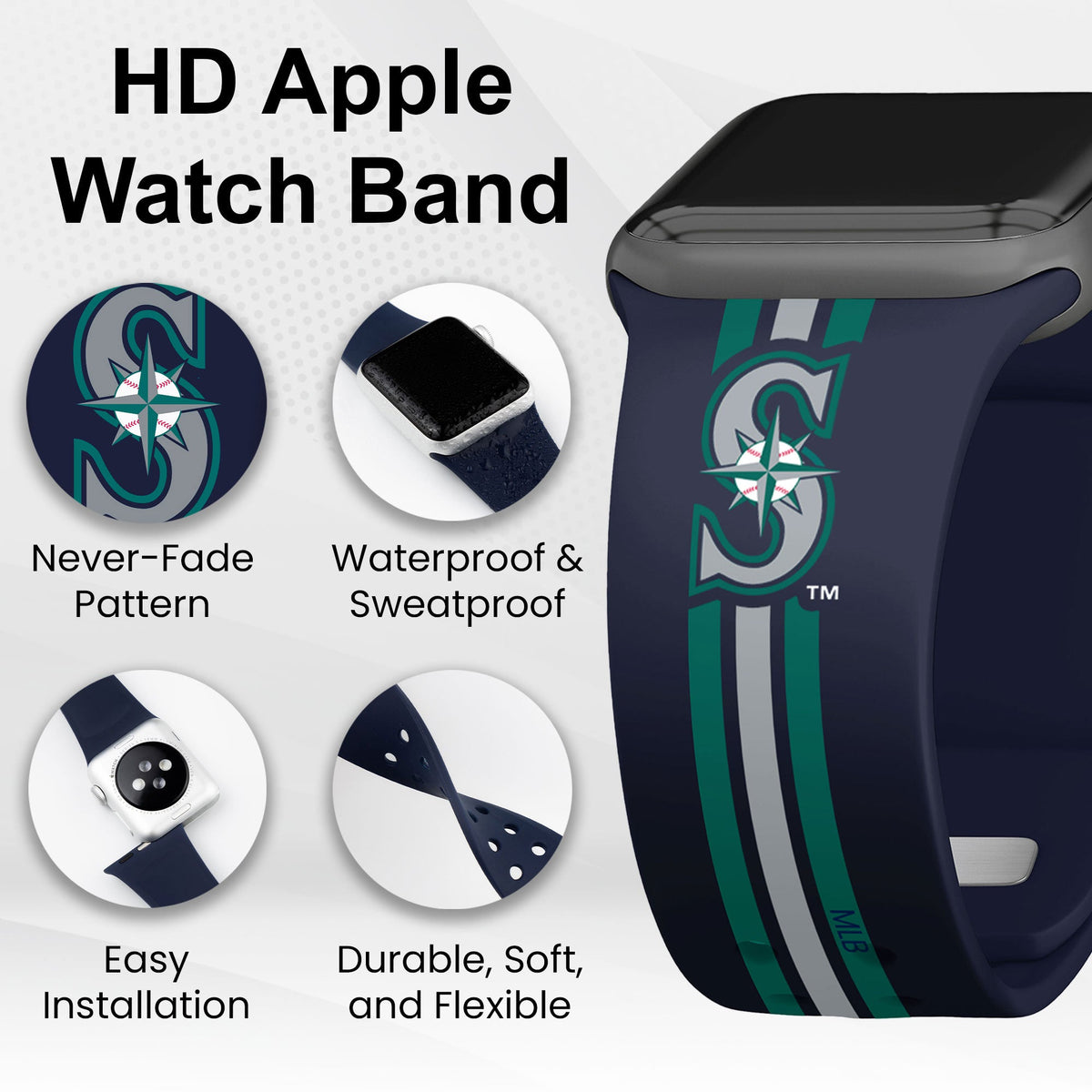 Seattle Mariners HD Apple Watch Band