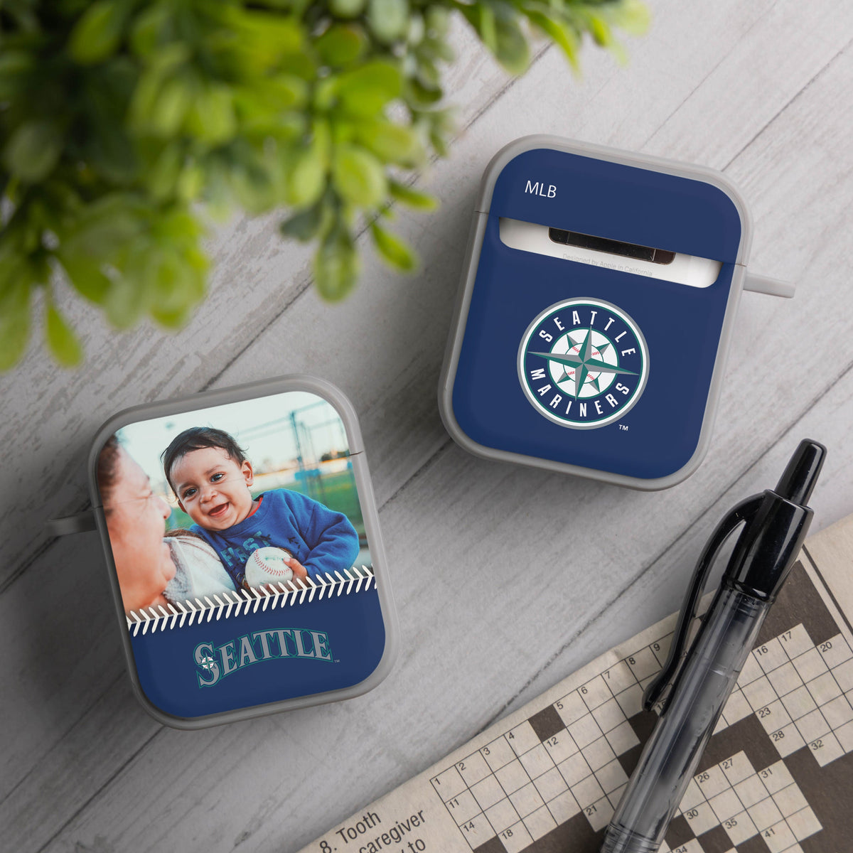 Seattle Mariners Custom Photo HDX Apple AirPods Gen 1 &amp; 2 Case Cover