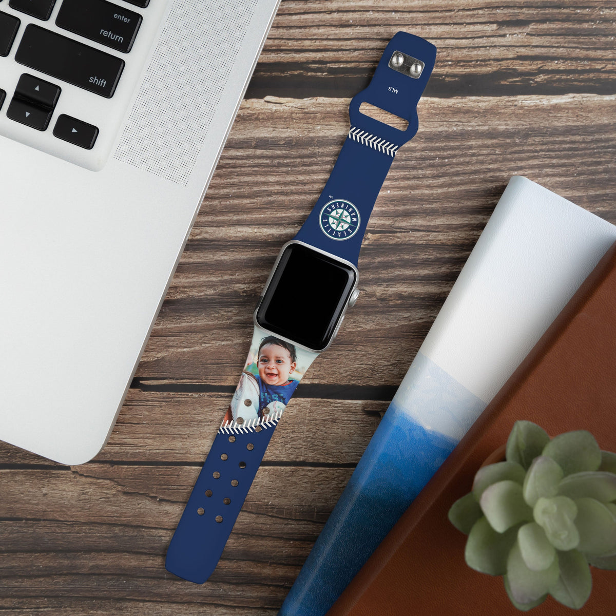 Seattle Mariners Custom Photo HD Apple Watch Band