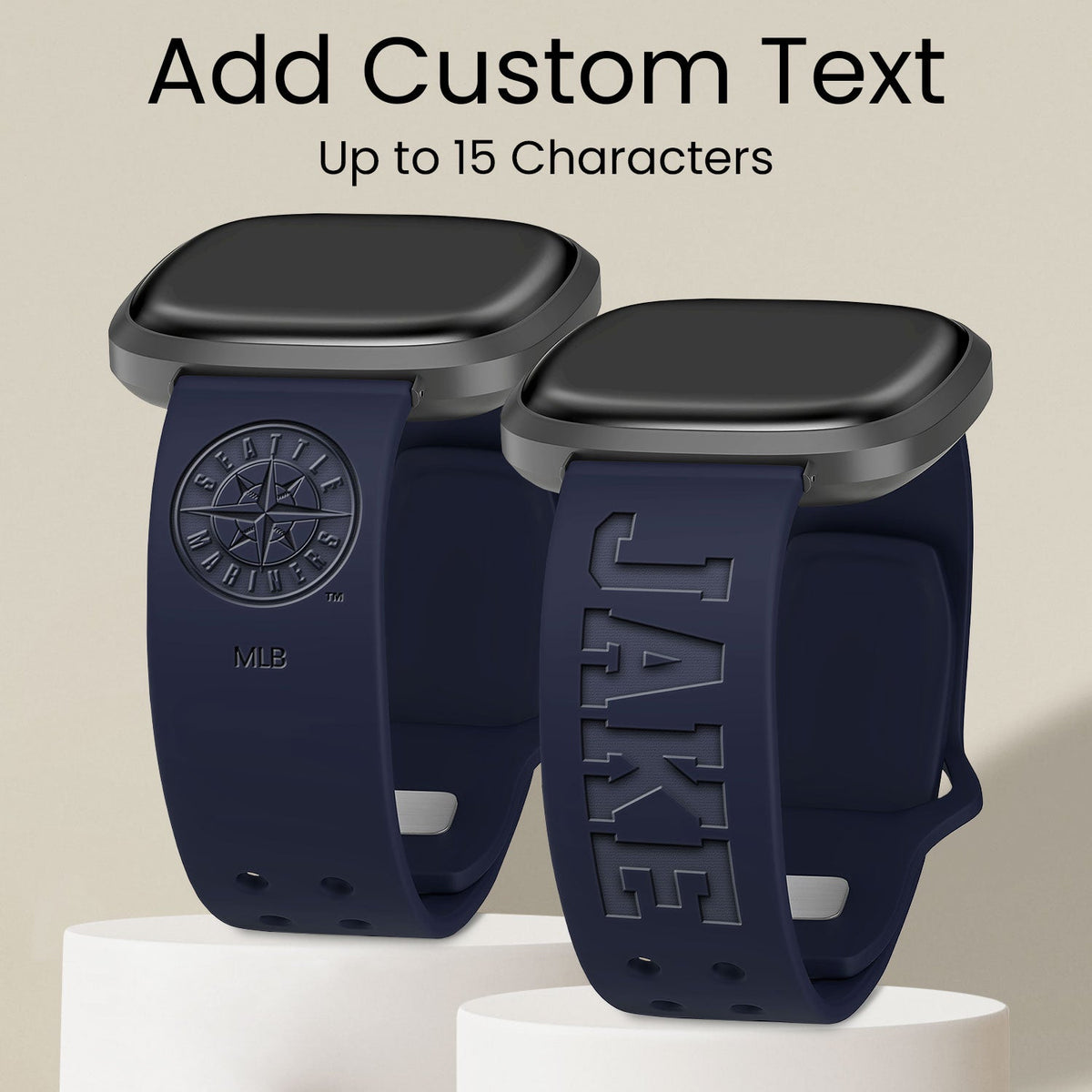 Seattle Mariners Custom Engraved Fitbit Versa 3 and Sense Watch Band