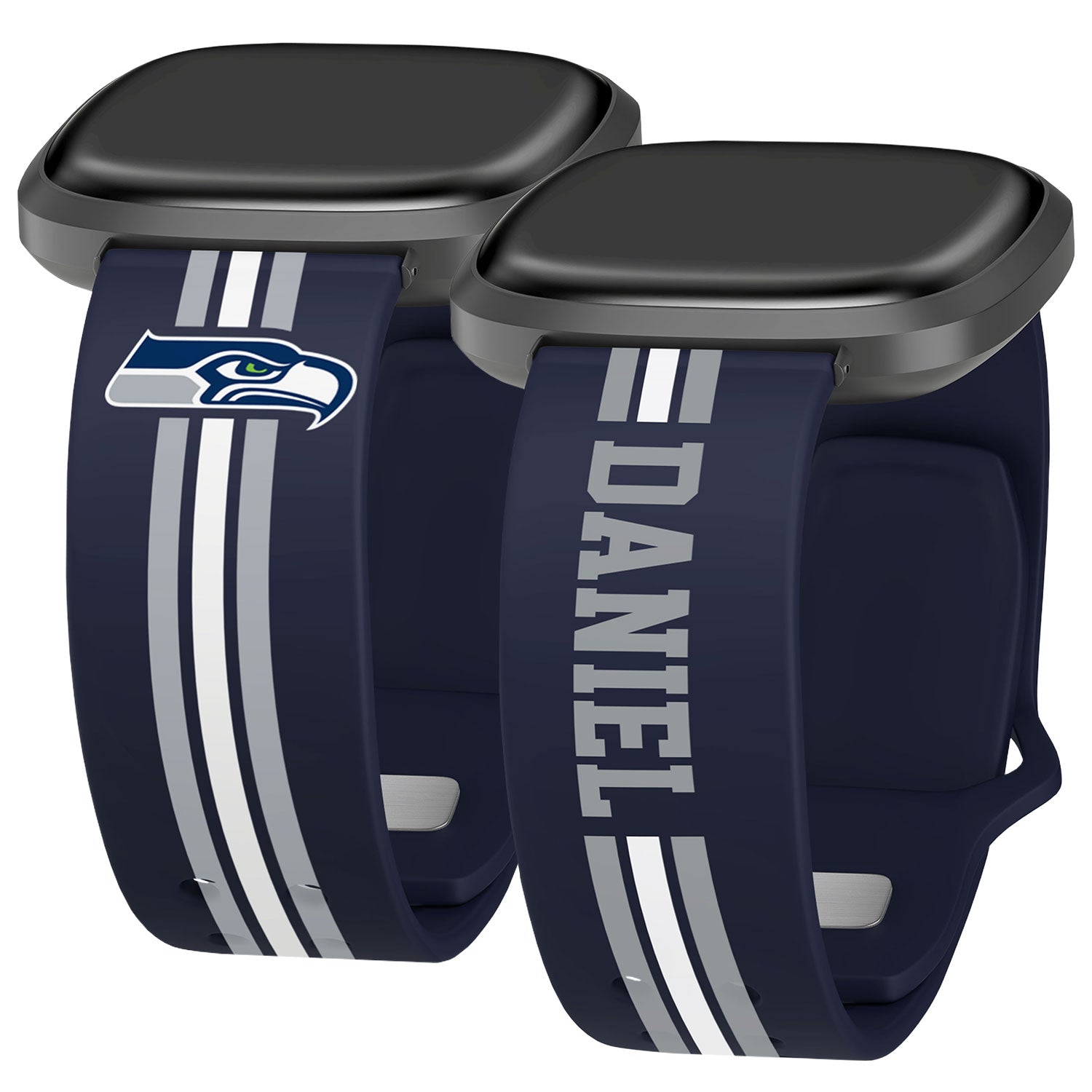 Seattle Seahawks Custom Name HD Fitbit Versa 3 and Sense Watch Band